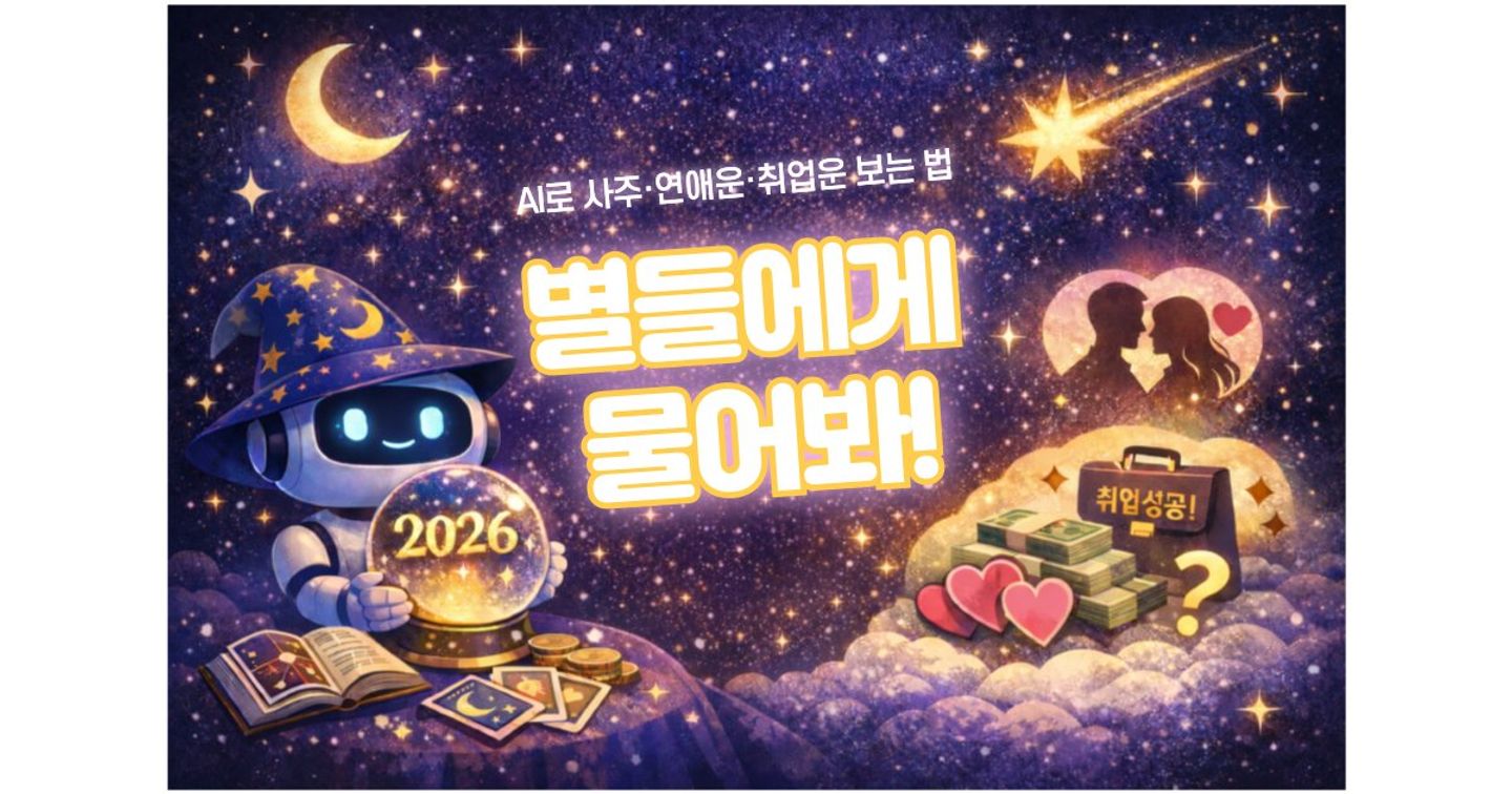 별들에게 물어봐🌠 AI로 사주·연애운·재회운·취업운·이직운 보는 법 총정리