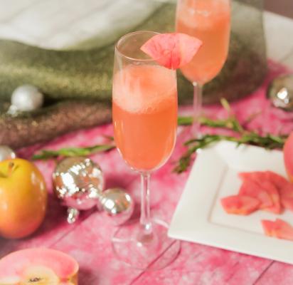 The Perfect Cocktail: Sparkling Plum Wine with Hidden Rose Apples (Recipe + Video)
