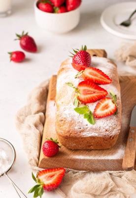 The Best Homestyle Strawberry Pound Cake