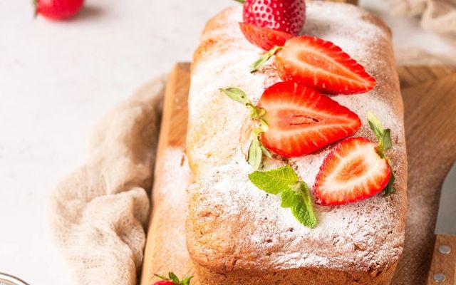 The Best Homestyle Strawberry Pound Cake