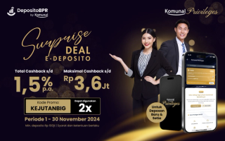 November Untung dengan Cashback Ekstra Royal hingga Rp3,6 Juta dari Surprise Deal E-Deposito!