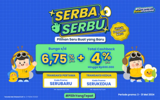 SERBU Cashback hingga Rp500 rb Untuk Deposito Pertama Kamu! 