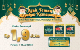 Ajak Teman Rayakan Kemenangan, Raih Bonus Jutaan Rupiah!