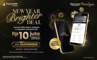 E-Deposito Spesial Tahun Baru, Raih Cashback hingga Rp10 Juta!