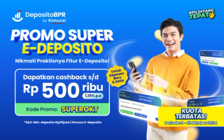 Sambut Oktober dengan Promo E-Deposito! Raih cashback hingga Rp500 ribu untuk e-deposito kamu 💸