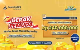 Muda-Mudi Mulai Deposito! Dapatkan Total Cashback Hingga Rp 240.000.000😱