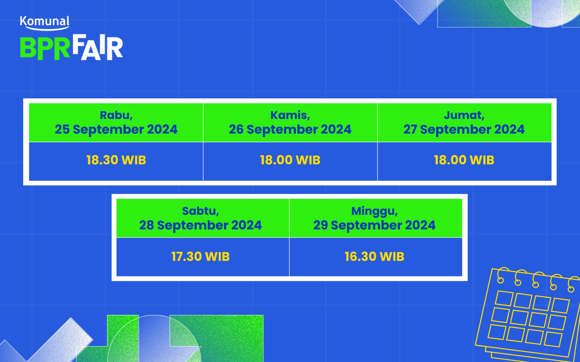 Komunal BPR Fair: Bunga Tinggi & Extra Cashback Menantimu!