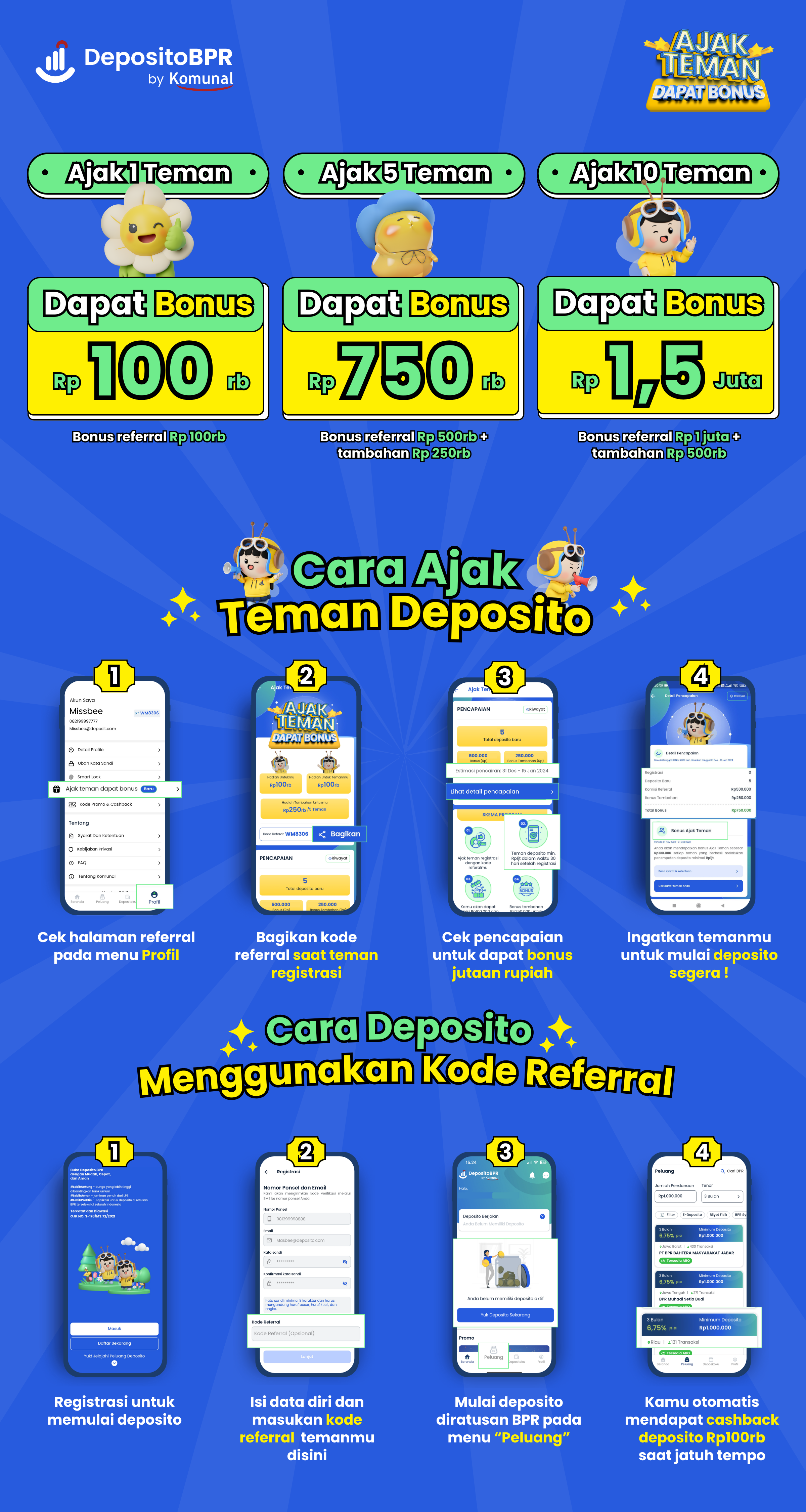 AJAK TEMAN DAN KAMU BISA DAPATKAN BONUS BERLIMPAH!