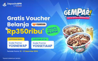 Kenyangin Perut dan Dompet, Deposito Berhadiah Voucher Makan Enak di Yoshinoya!