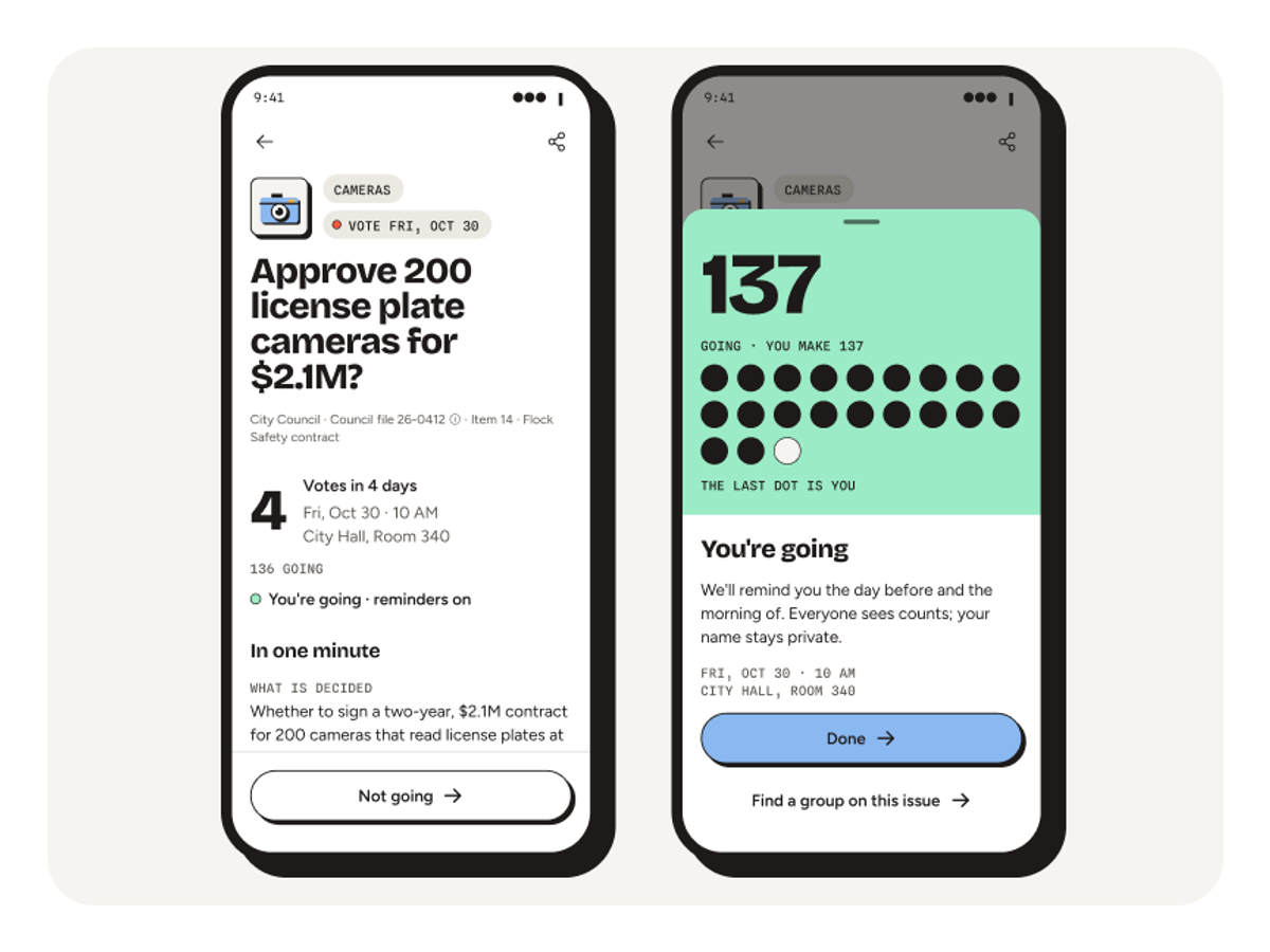 Phone: a decision you're going to, and the I'm going sheet