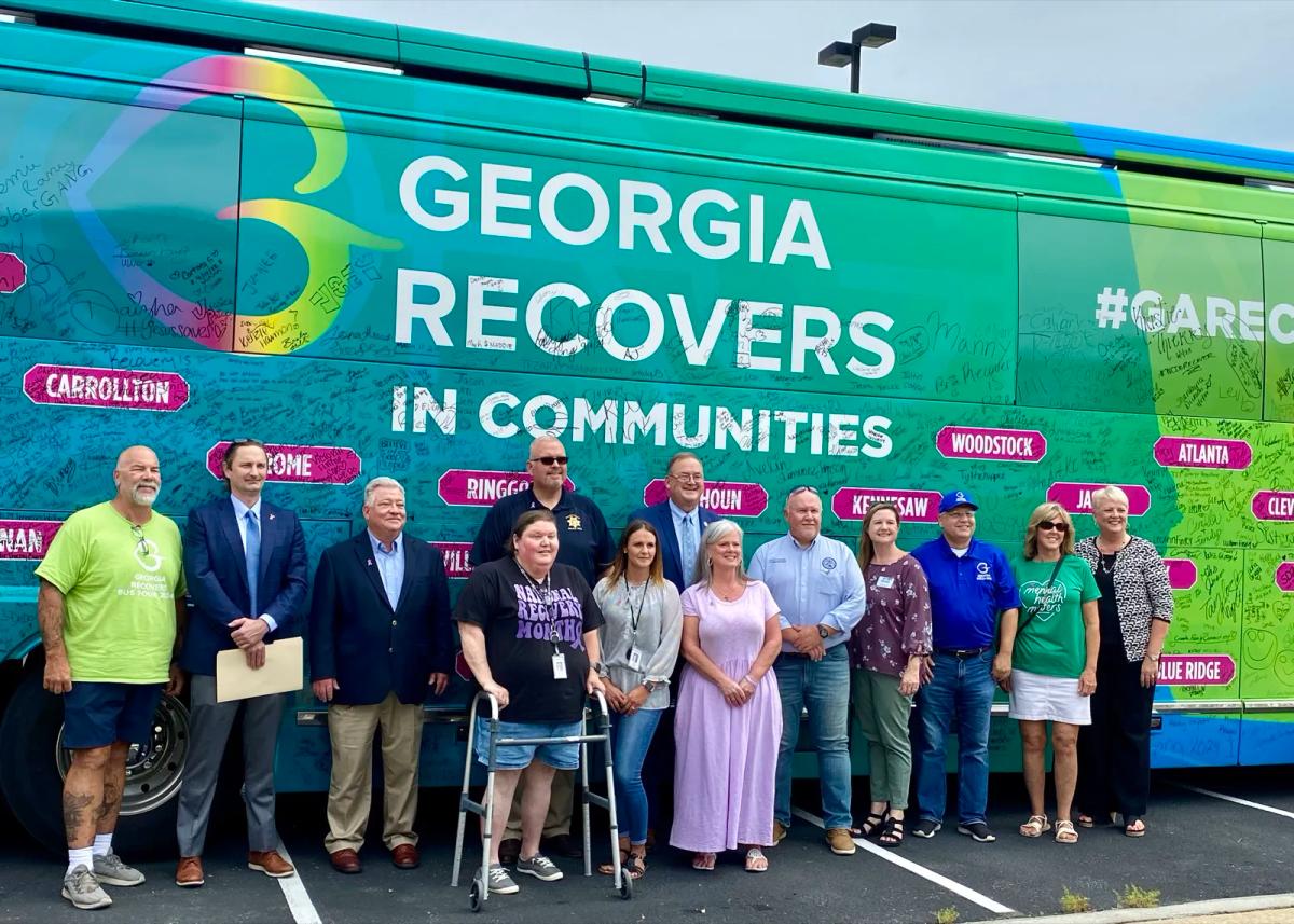 Unified in Recovery community members at a community event