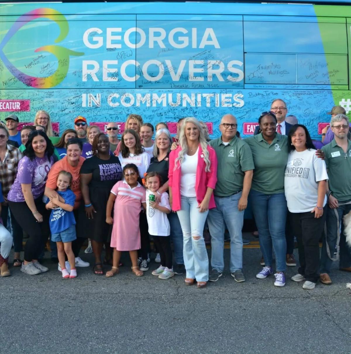 Unified in Recovery community members at a community event