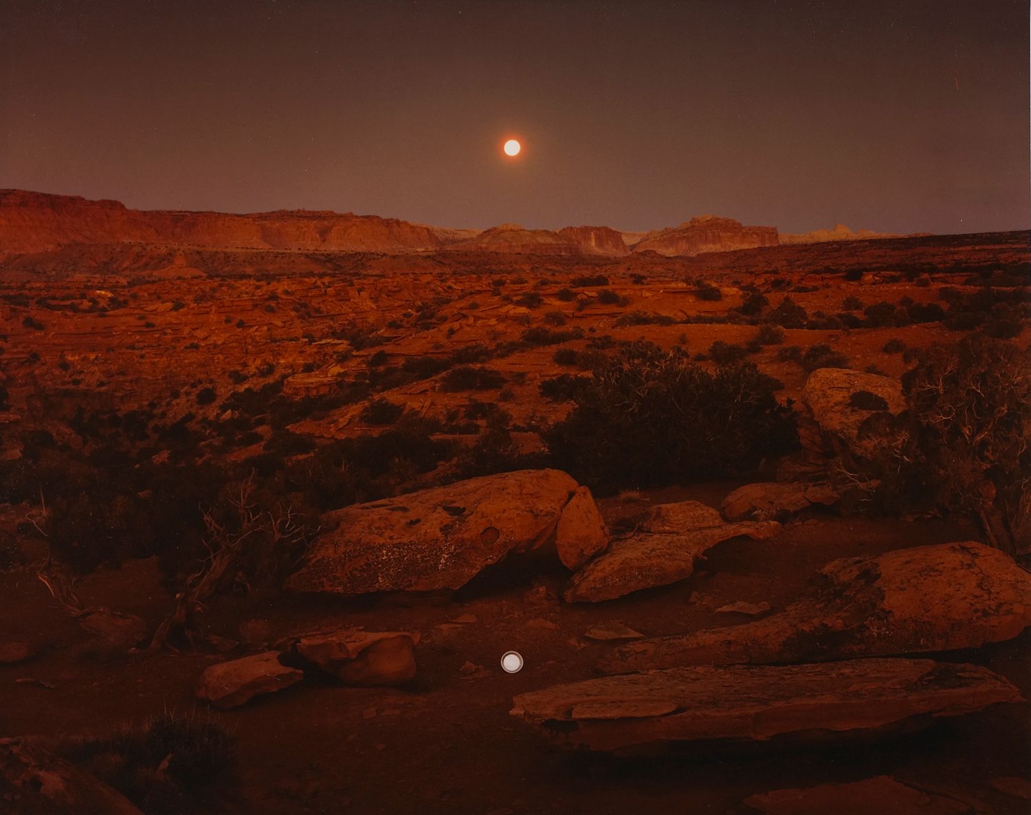 Moonrise over PiePan, Capitol Reef National Park, Utah