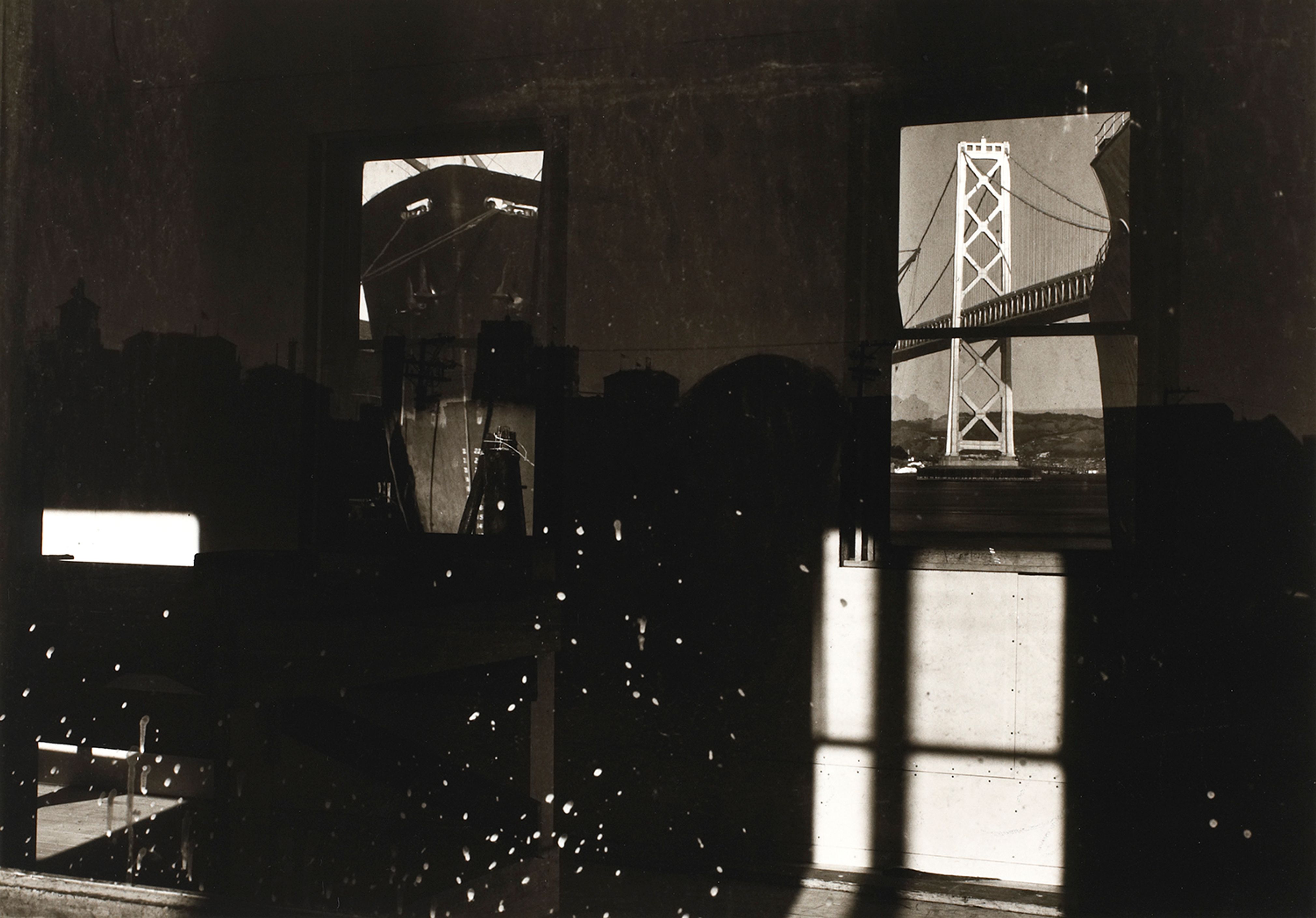 Bay Bridge and Ship in Reflection
