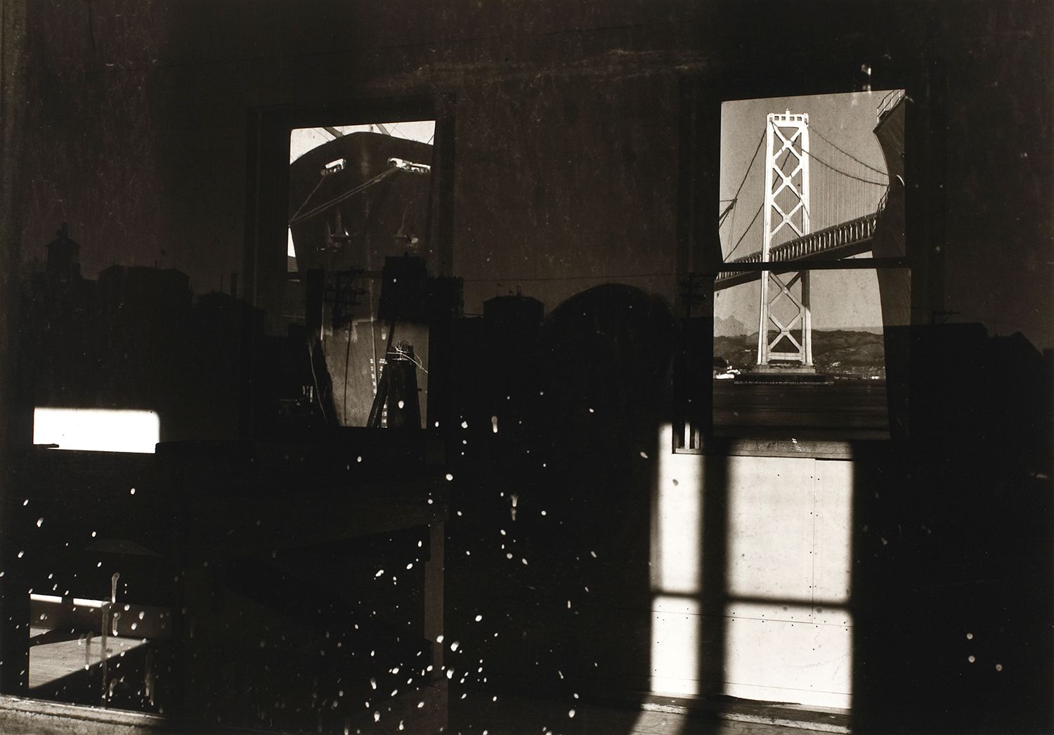 Bay Bridge and Ship in Reflection