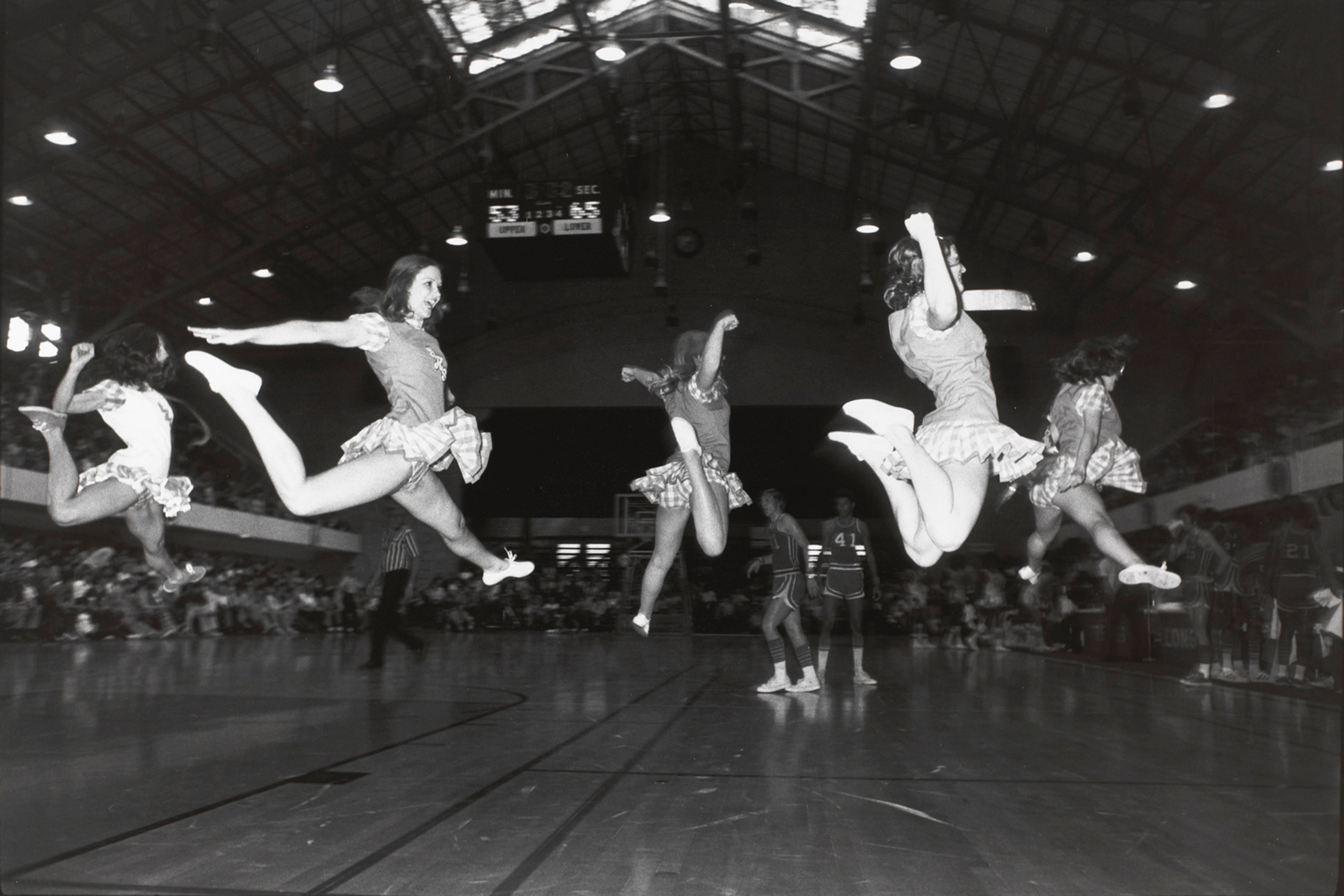 Untitled (Cheerleaders preforming in a gym)