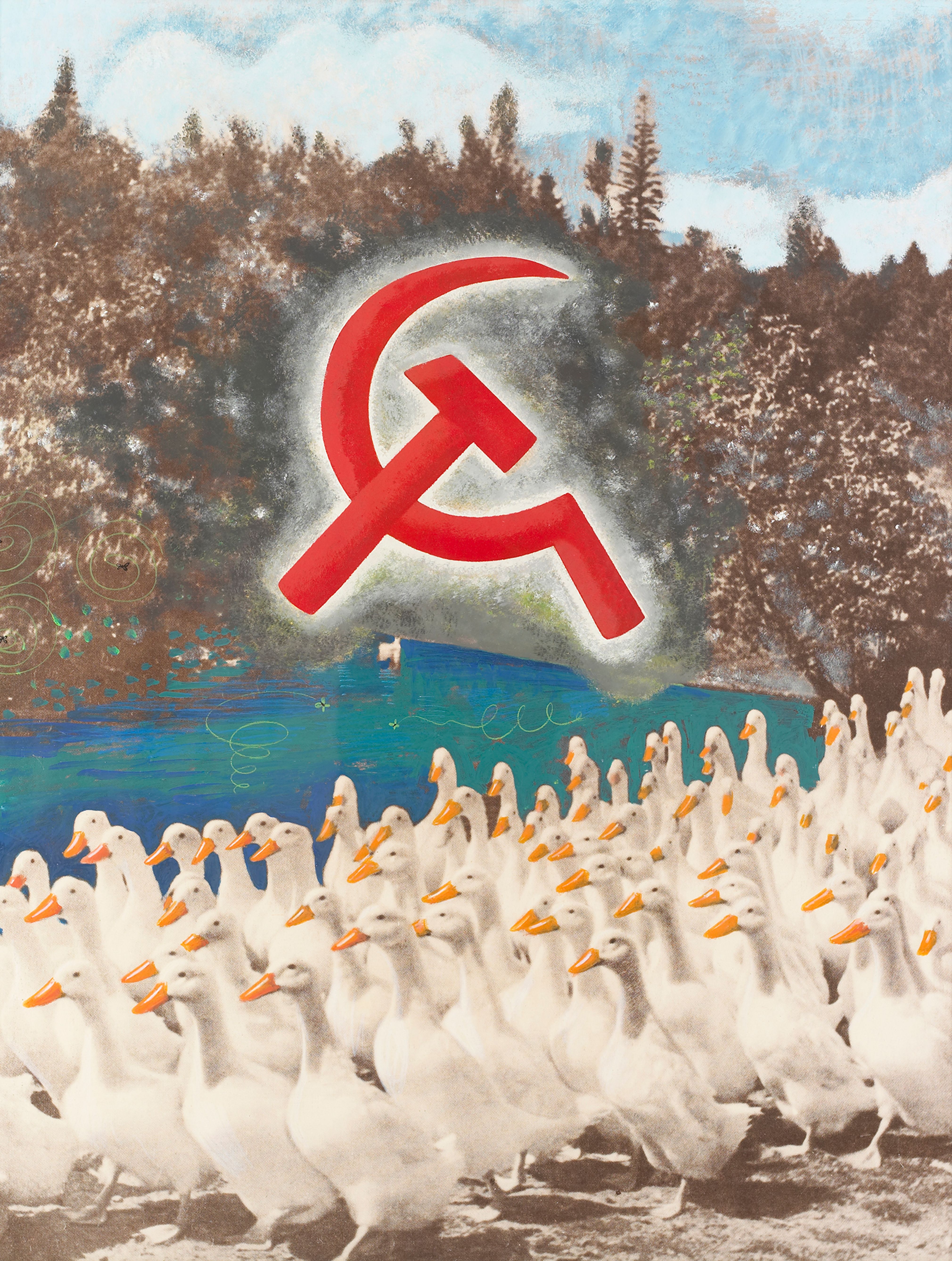 “o.T” (hammer, sickle and geese)