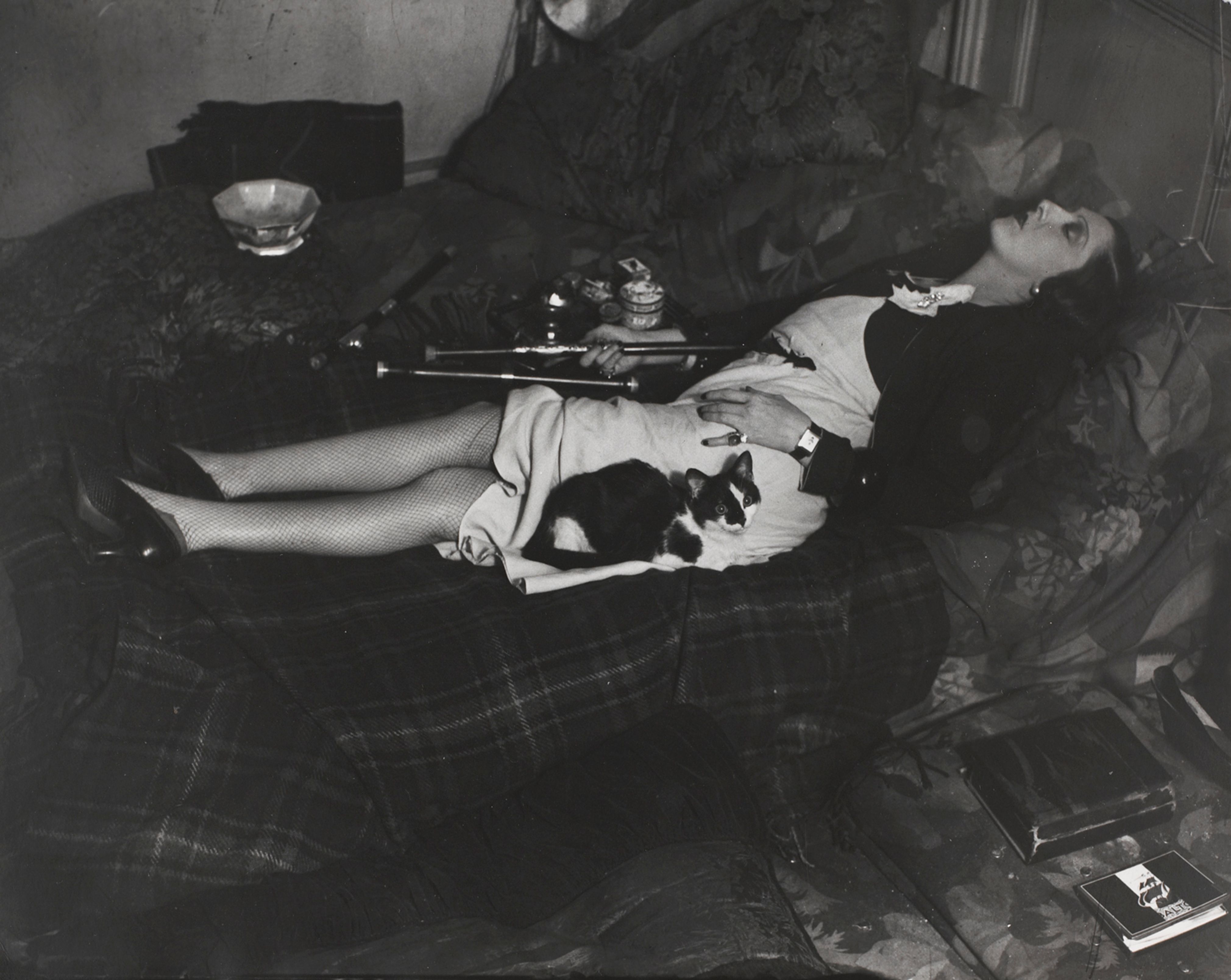 An opium smoker asleep