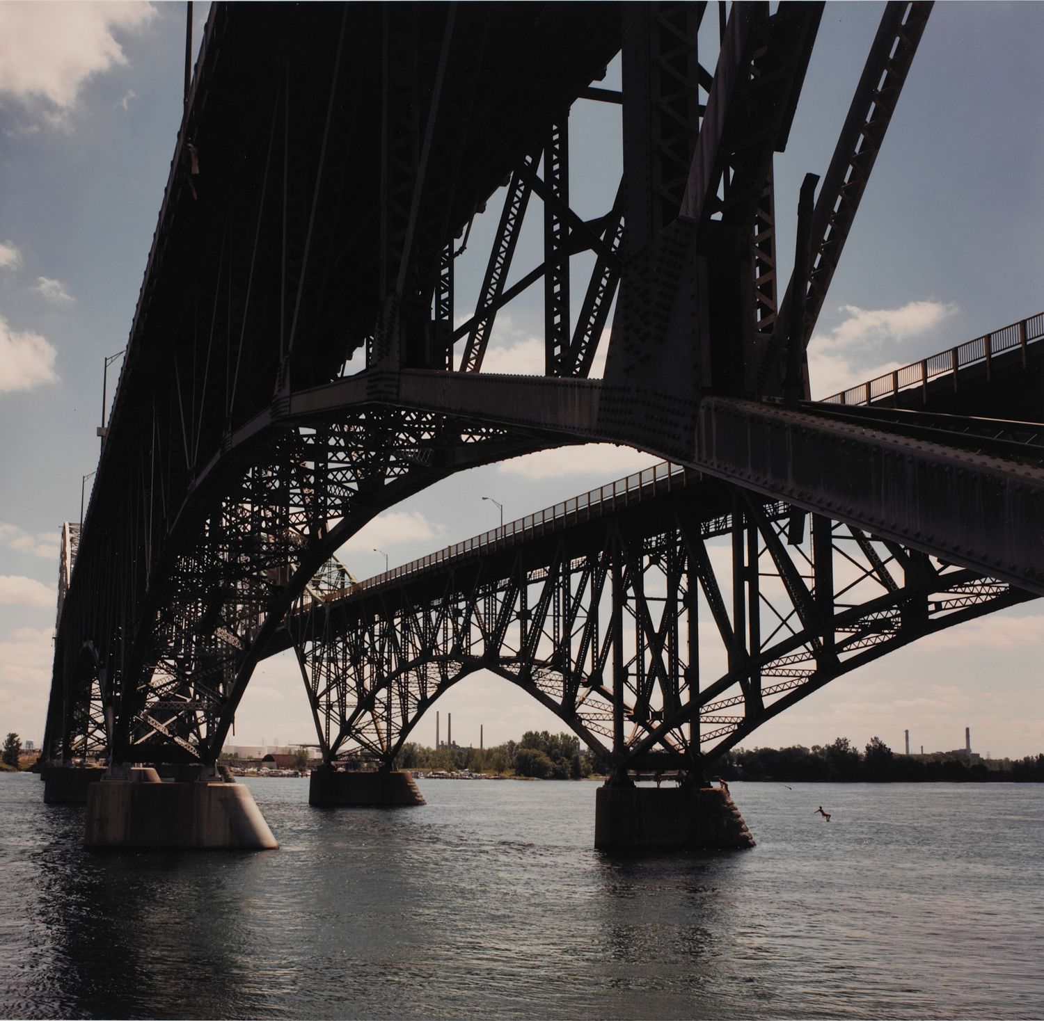 Boys Jumping from Grand Island Bridge