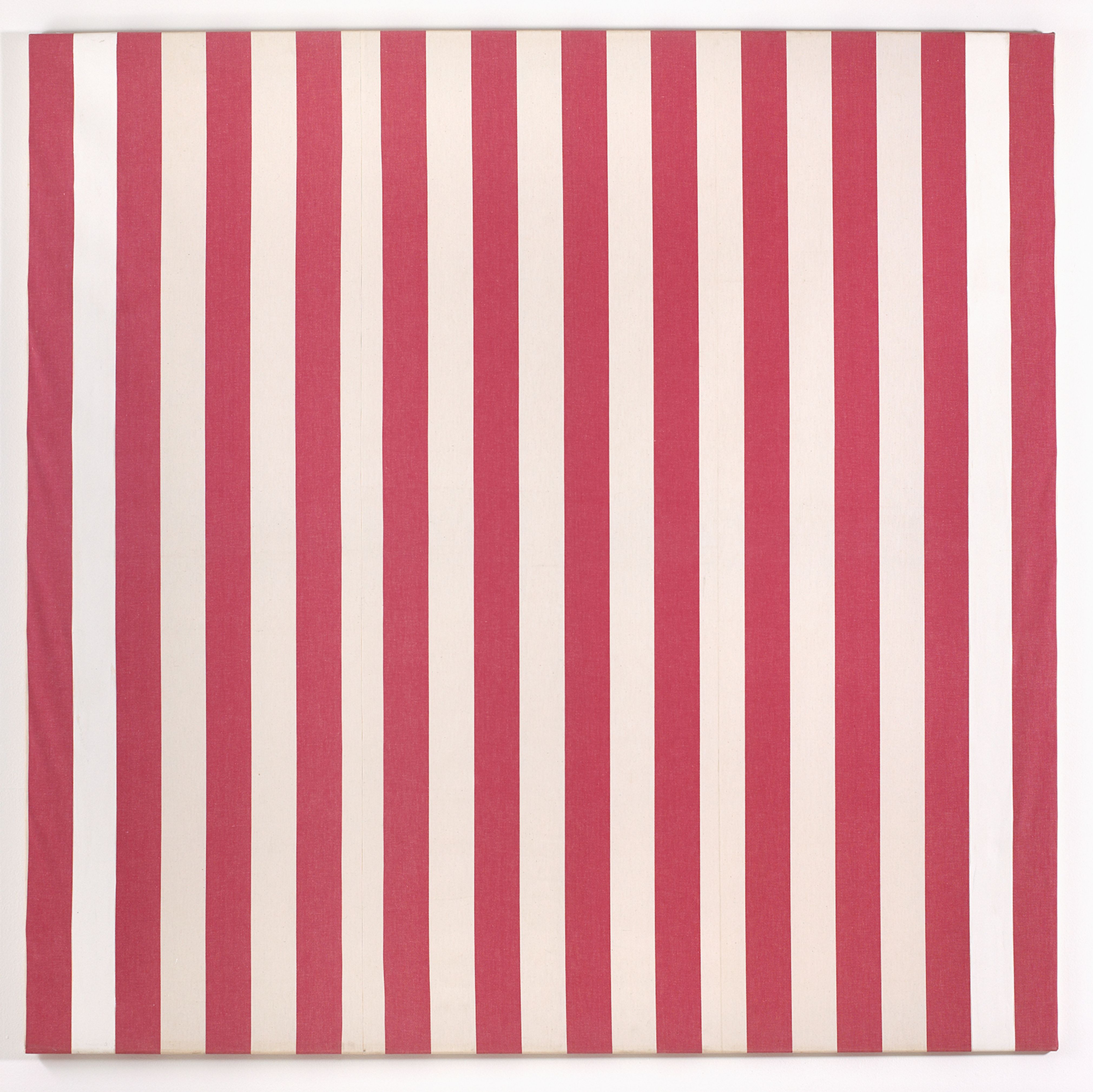Photo-souvenir: Peinture acrylique blanche sur tissu rayé blanc et rouge