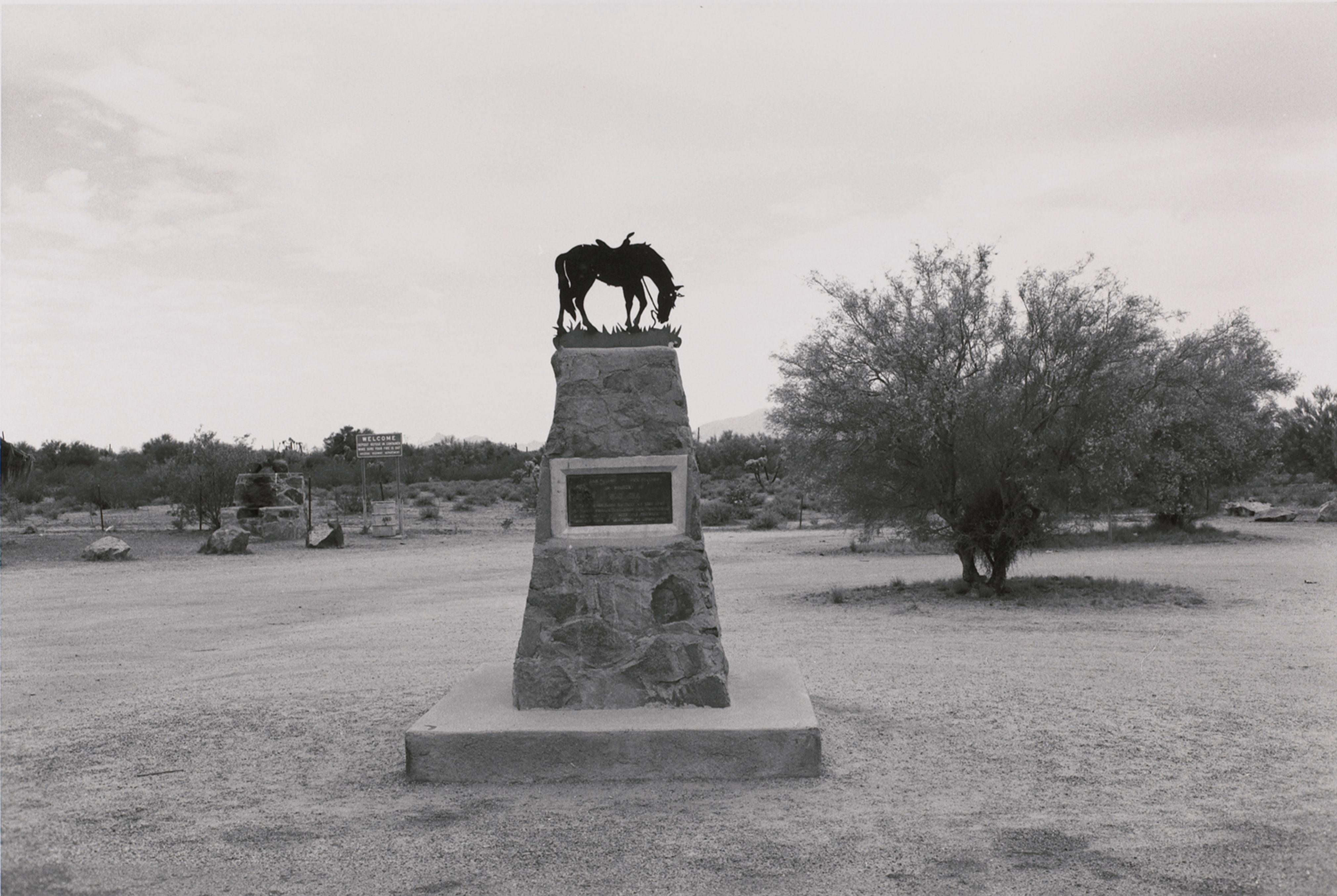 In Memory of Tom Mix. Near Florence, Arizona