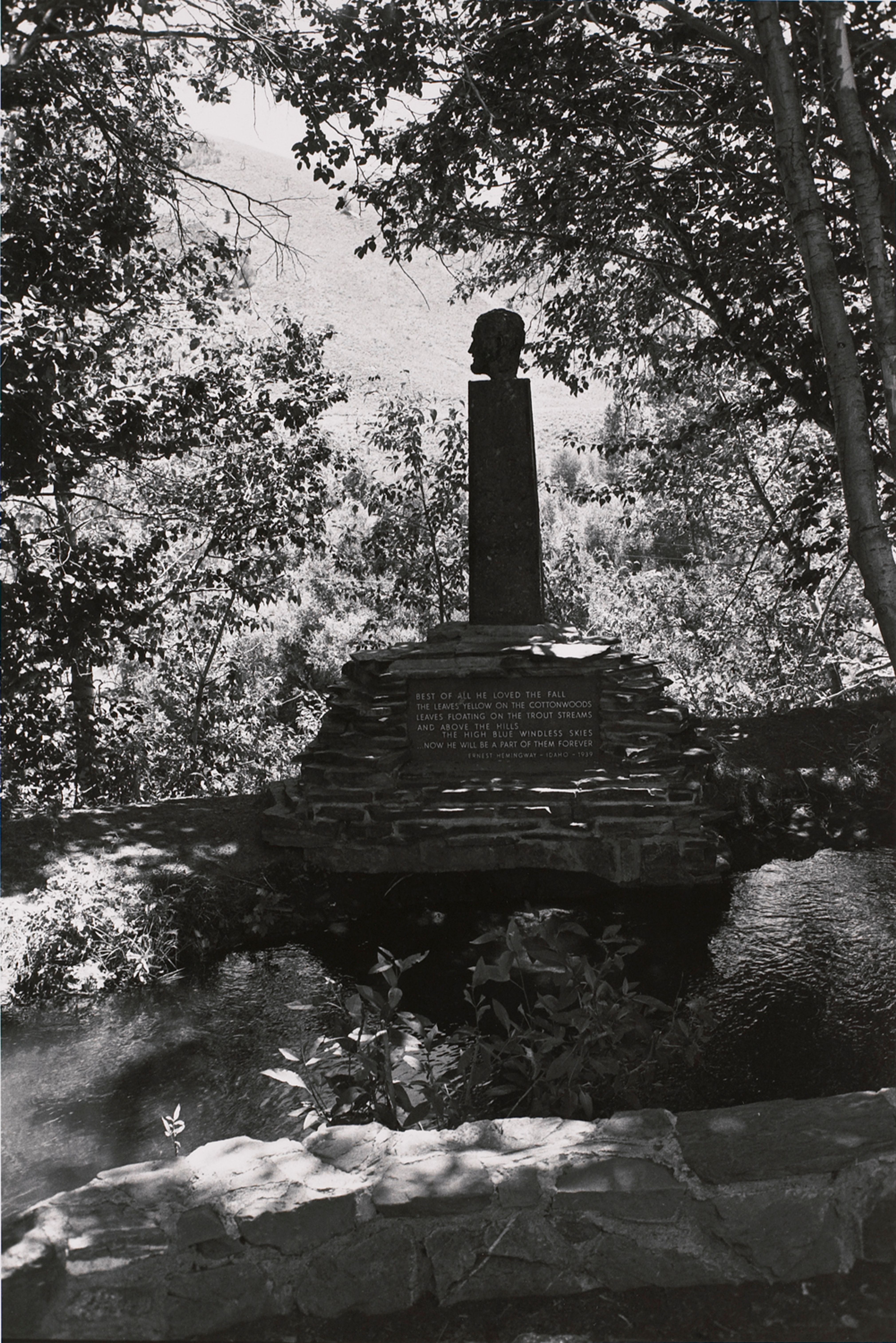 Ernest Hemingway: Overlooking Trail Creek Near Ketchum, Idaho