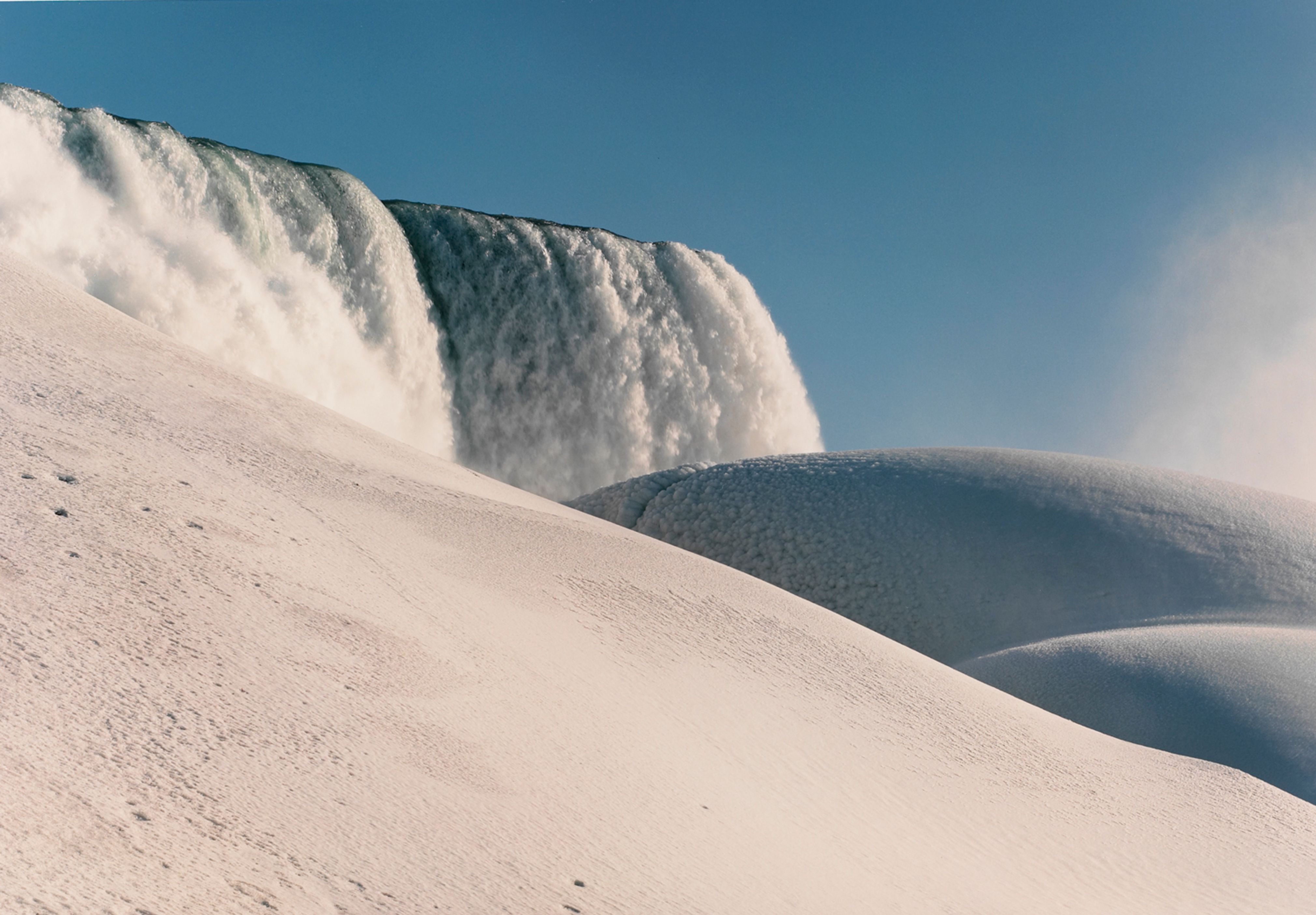 American Falls with Snow and Ice Mounds