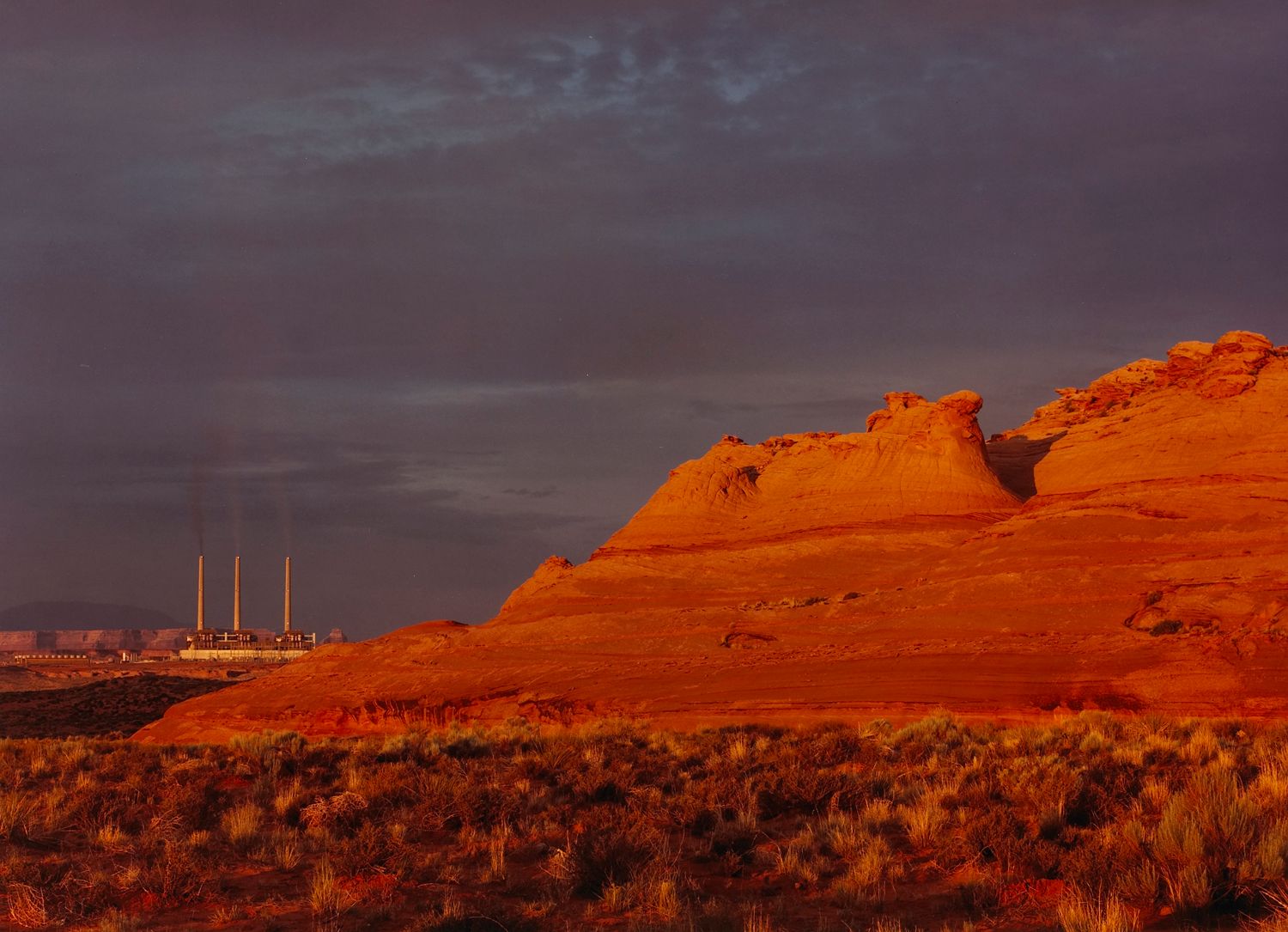 Navaho Generating Station (evening), Lake Powell, Arizona