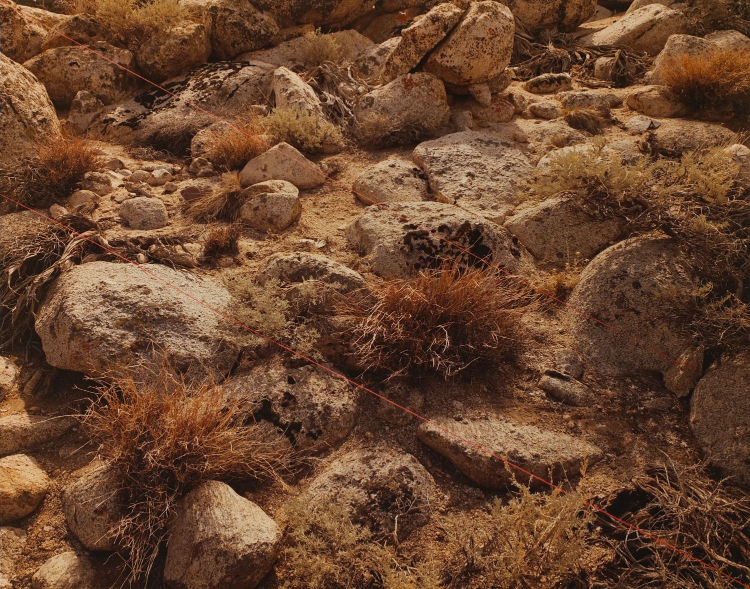 Red Parallel Diagonal Lines, Alabama Hills, California