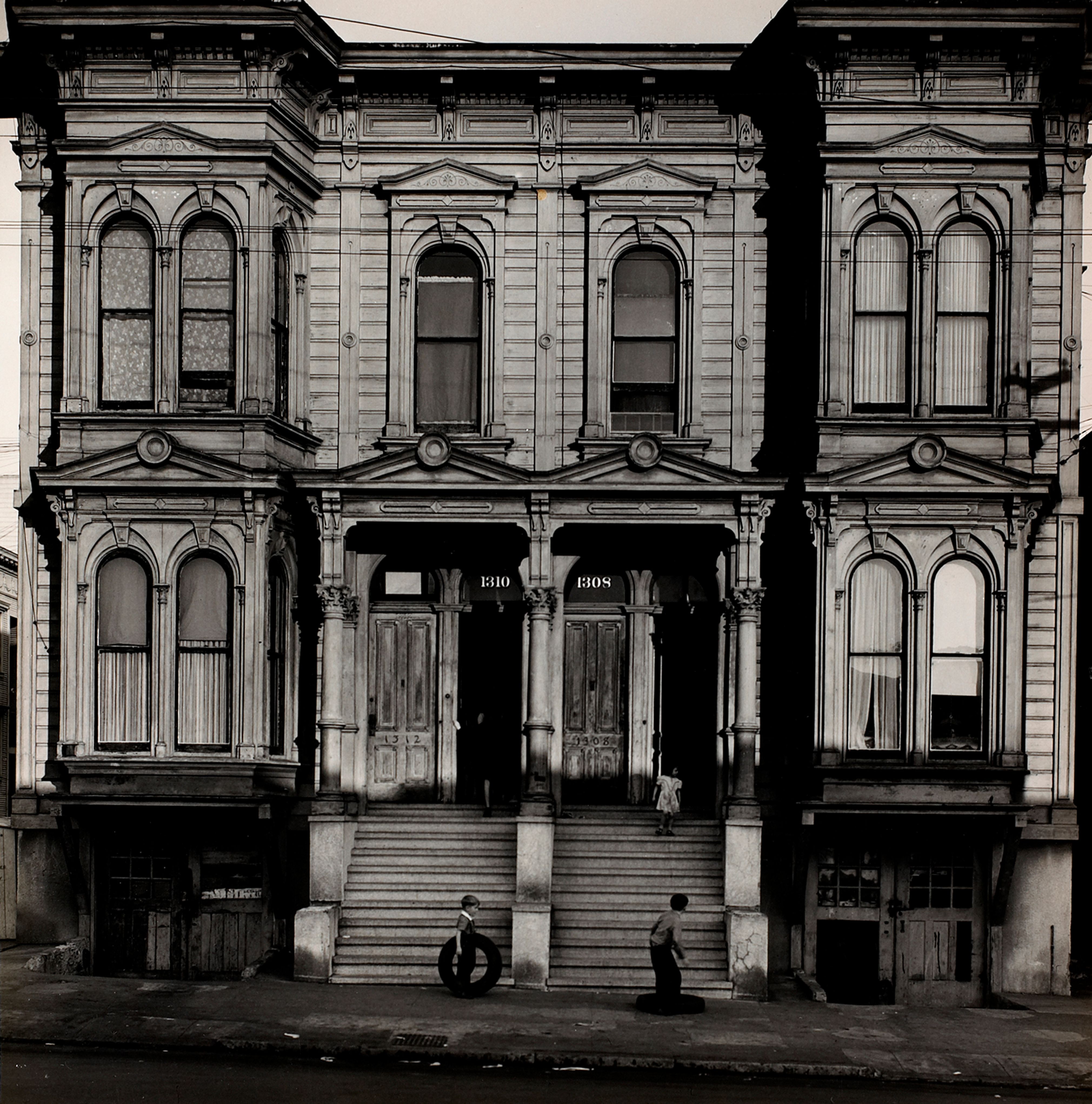 Children in Front of Houses