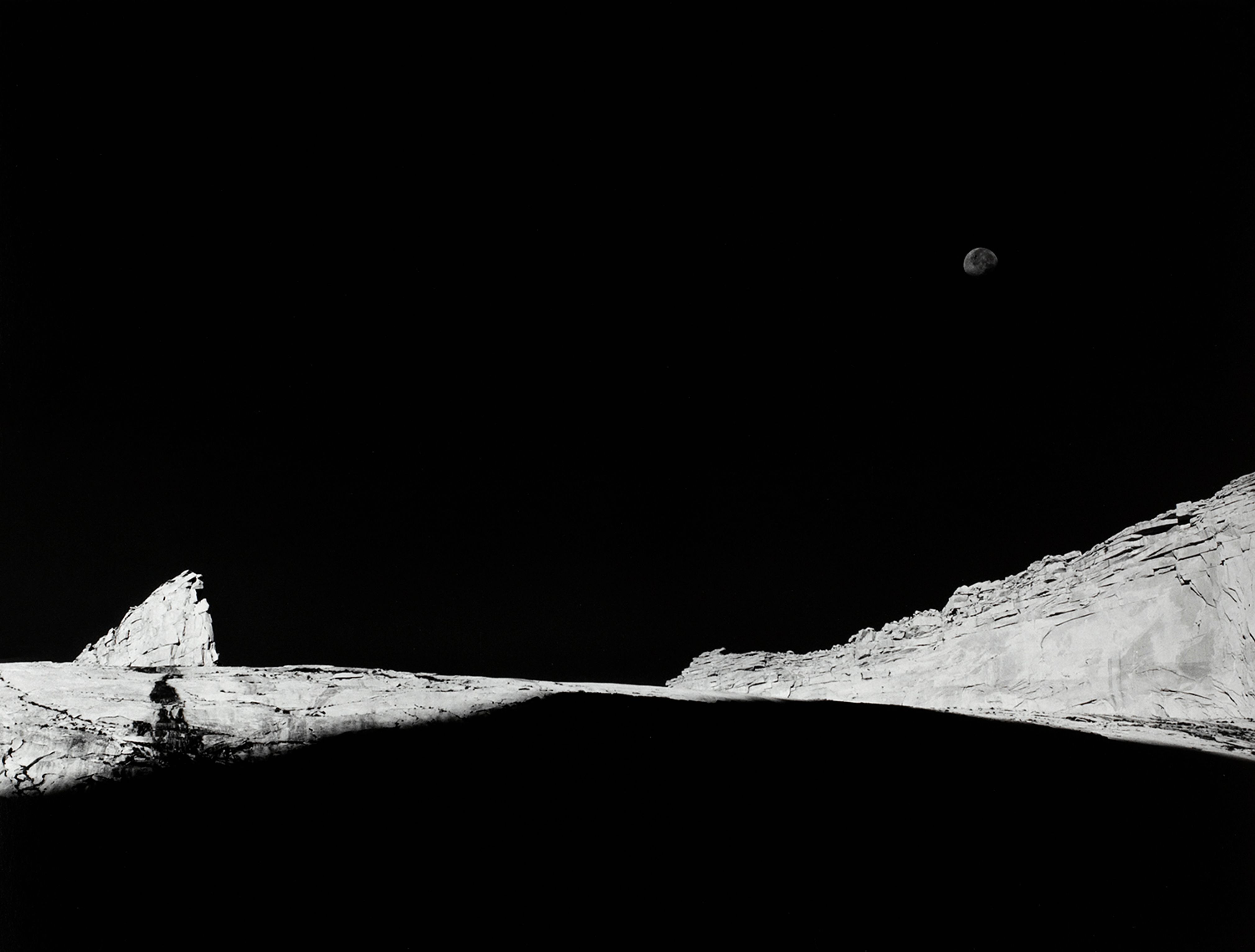 High County Crags and Moon