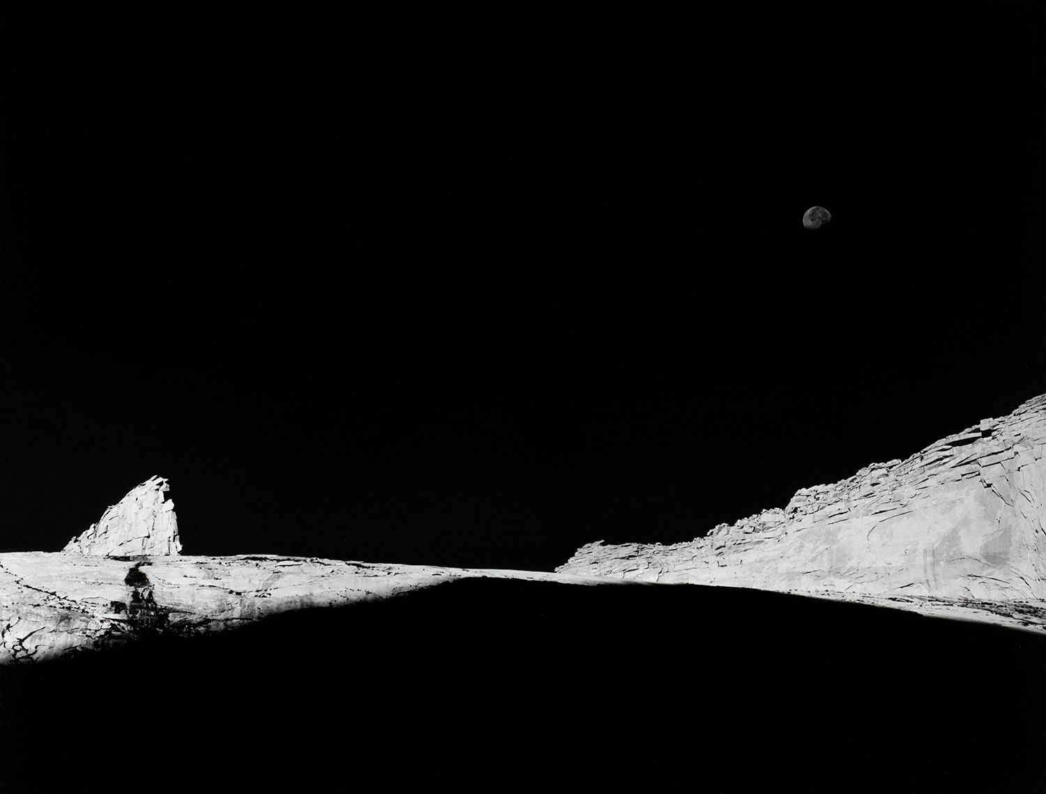High County Crags and Moon