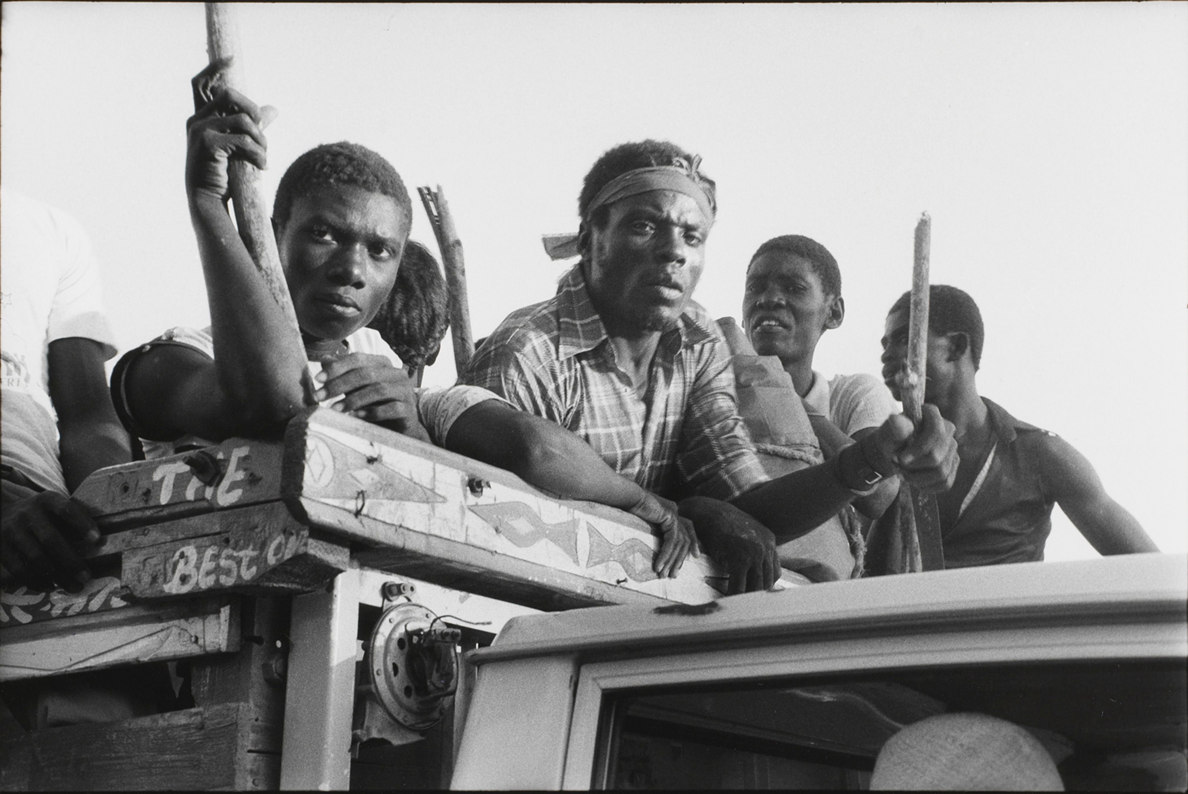 Revolutionaries from Gonaïves hunt the Tontons Macoute, Gros-Morne