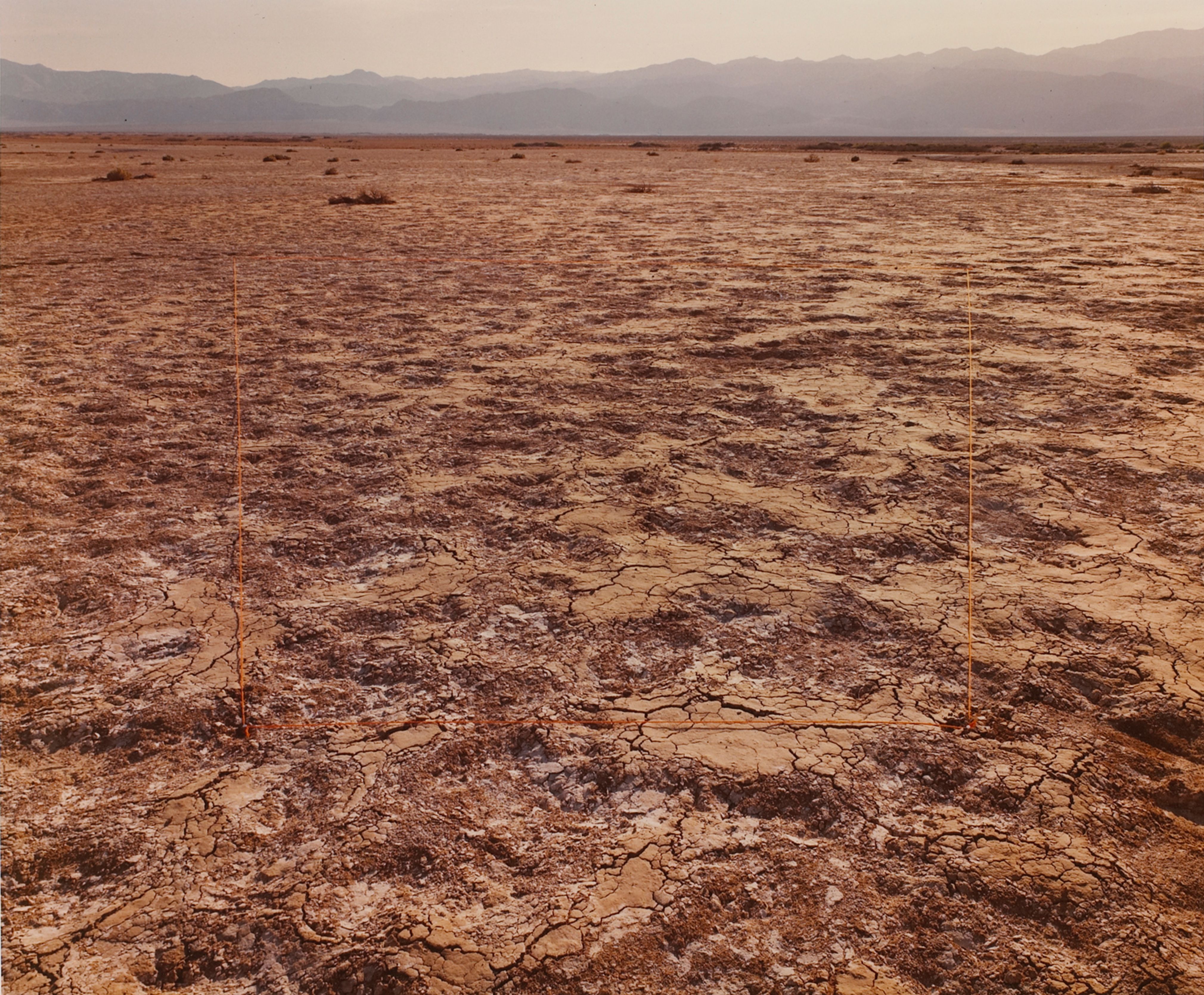 Salt Flats with Rectangle, Death Valley, California