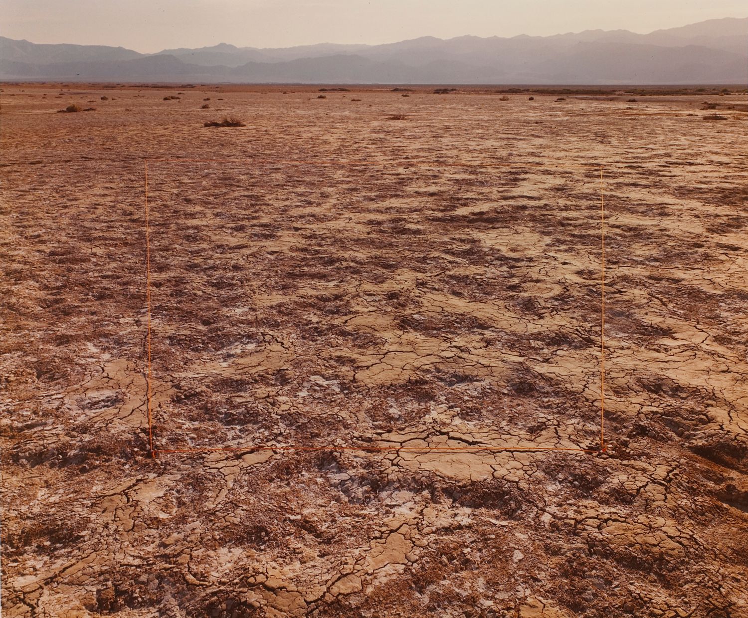 Salt Flats with Rectangle, Death Valley, California