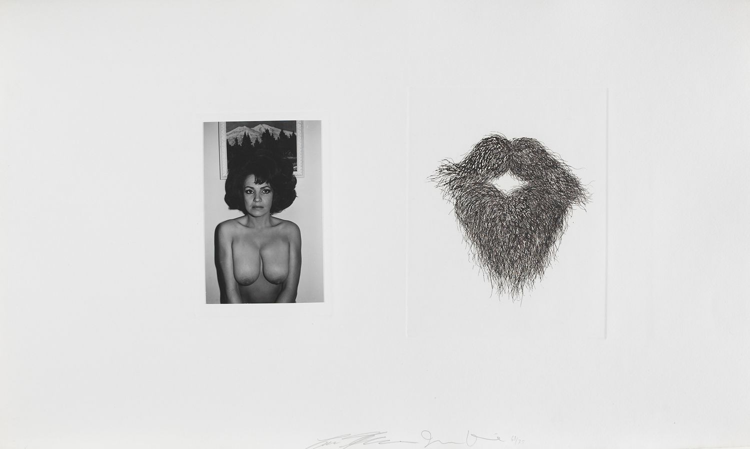 Untitled (topless woman with mustache and beard)