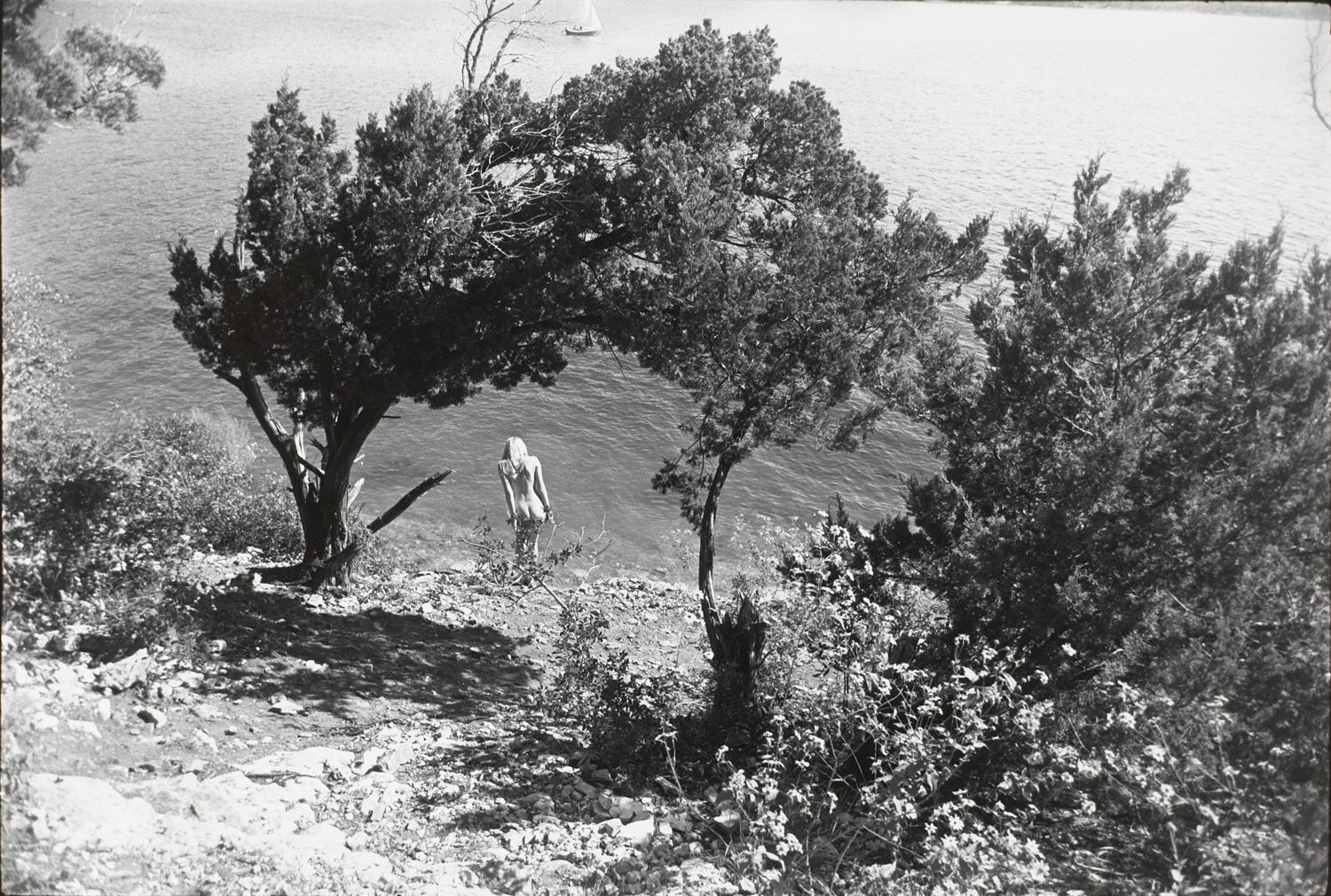 Untitled (Woman skinny dipping in lake)