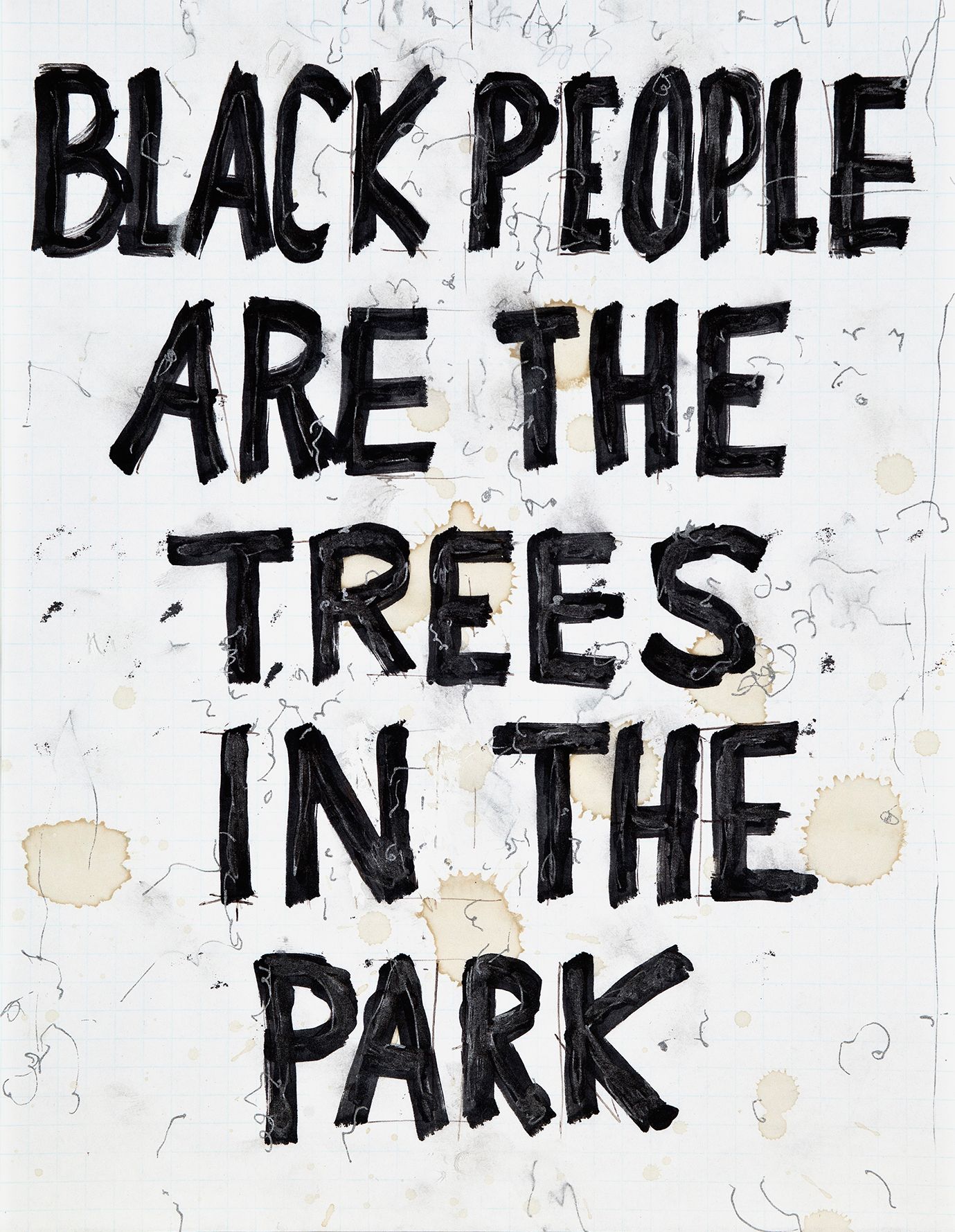 Black people are the trees in the park