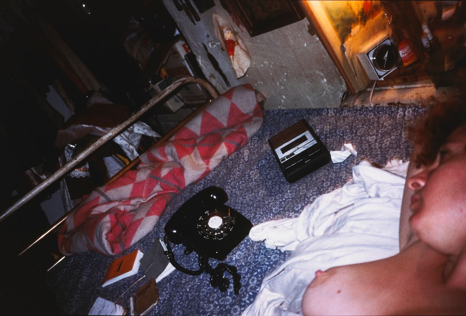 Self-portrait in bed, New York City