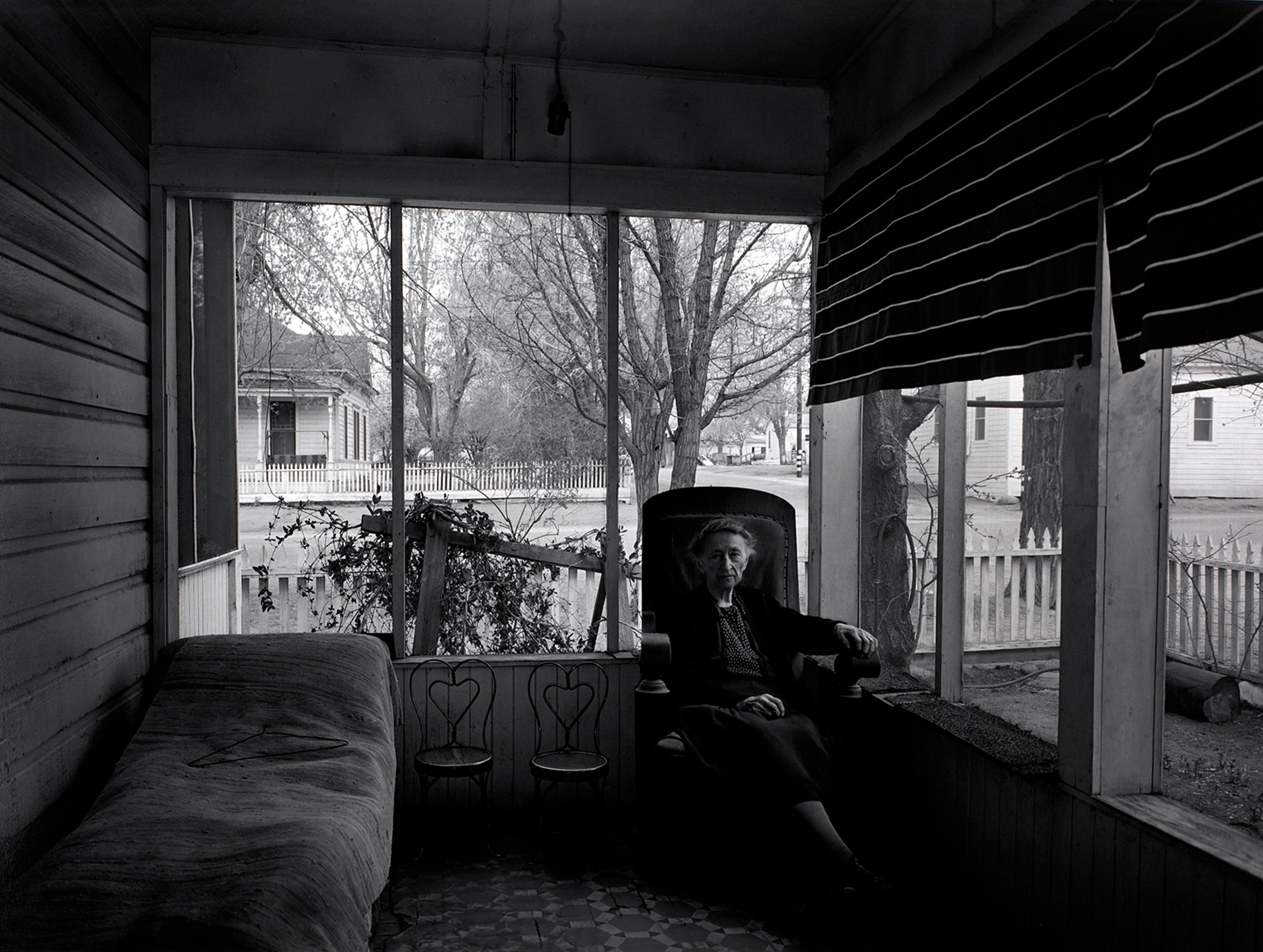 Mrs. Gunn on Porch, Independence, California