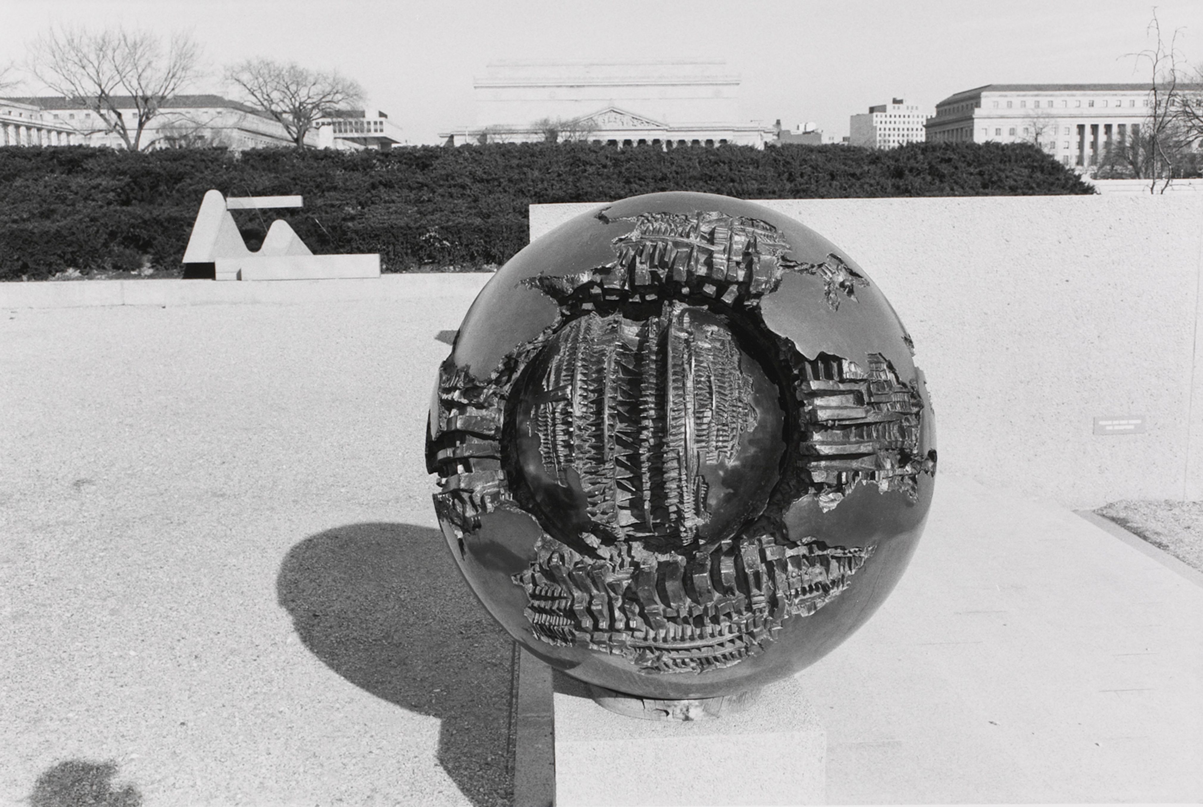 Untitled, Sculpture of Textured Indented Sphere