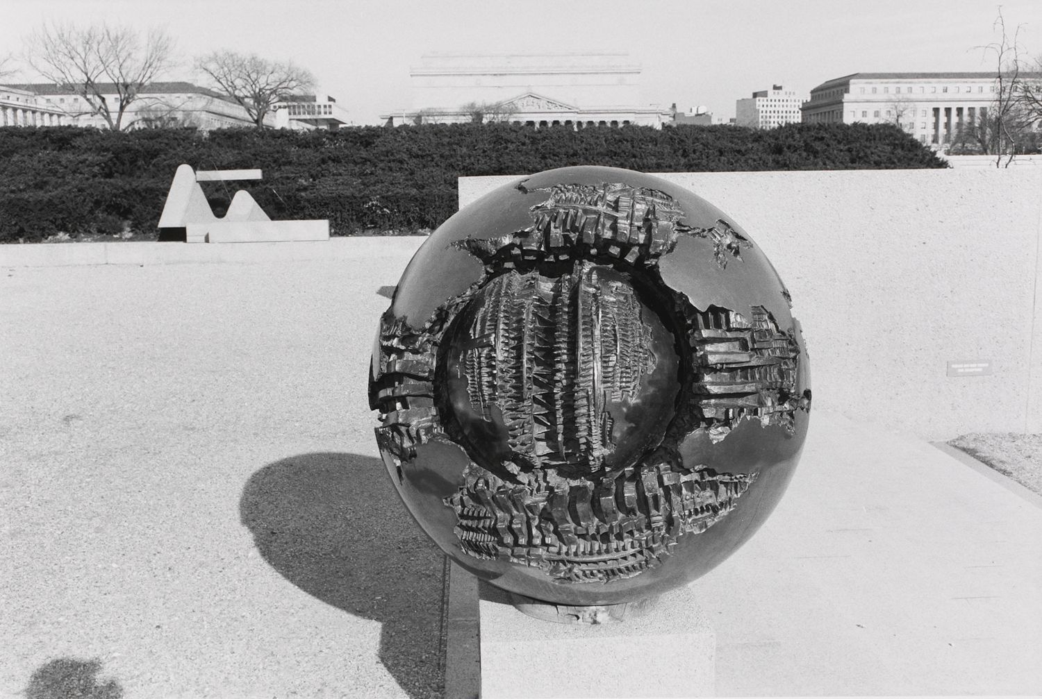 Untitled, Sculpture of Textured Indented Sphere