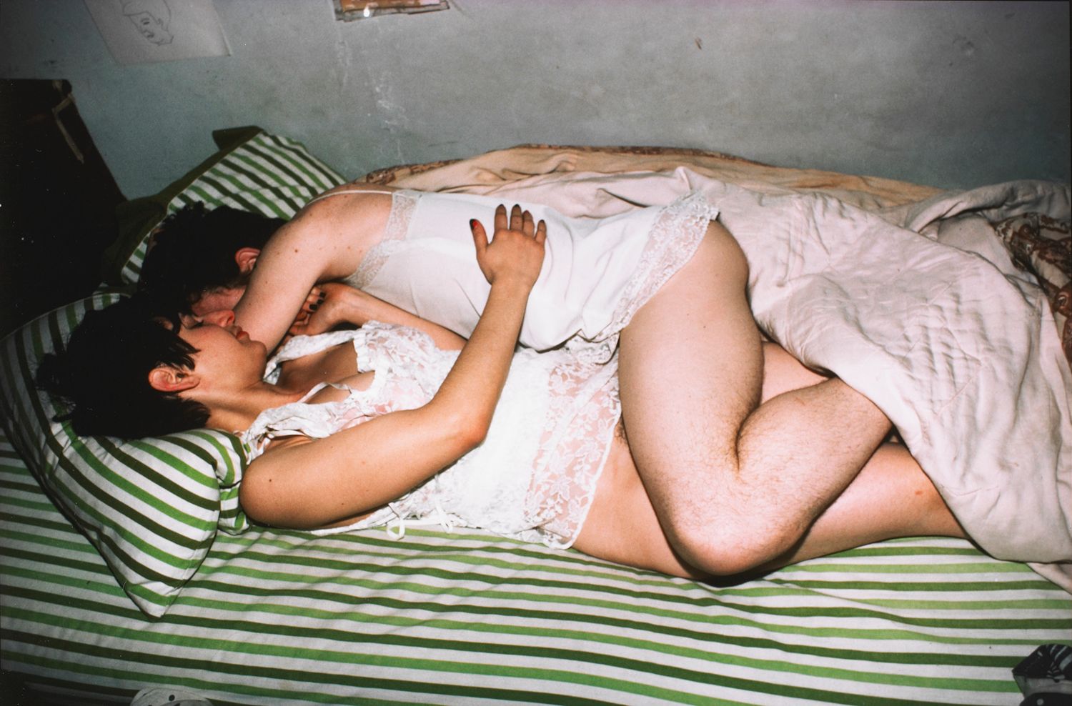 Man and woman in slips, New York City