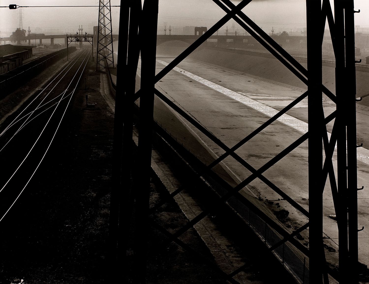 Railroad Tracks and Fog
