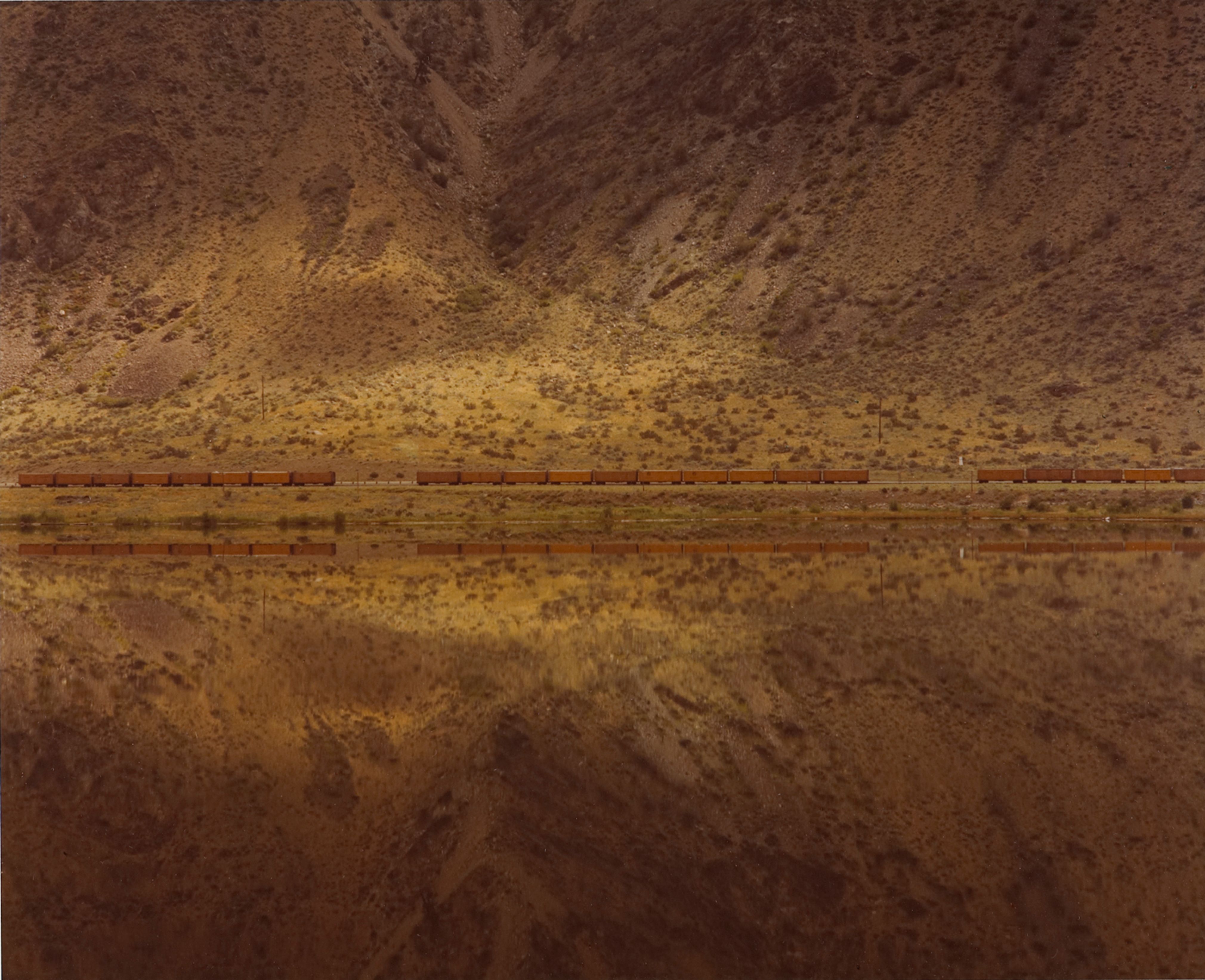Reflected Freight Trains, Washington State