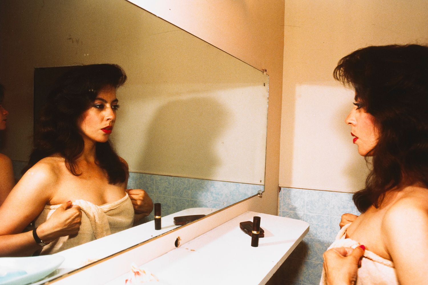 Sandra in the mirror, New York City