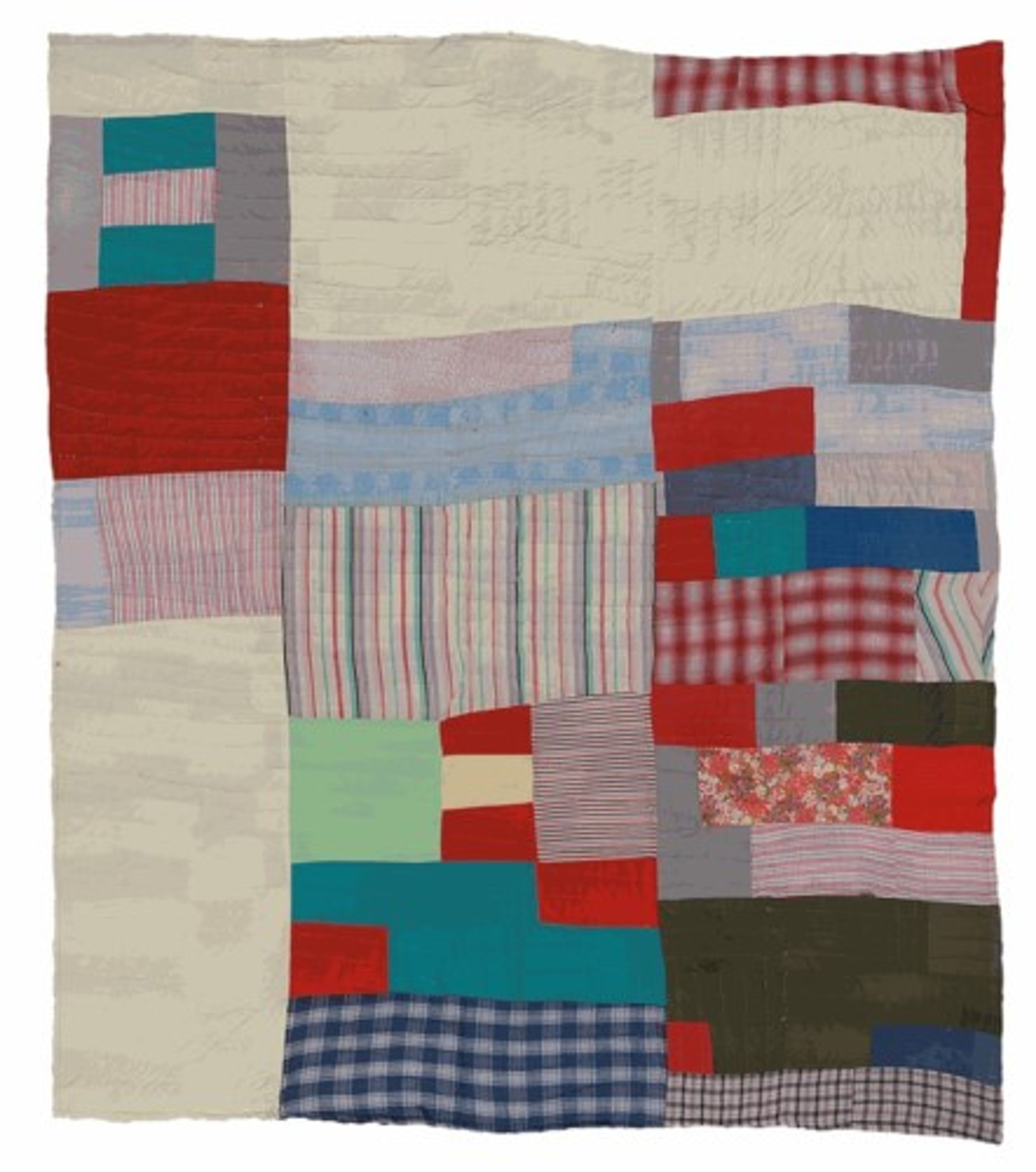 Two-sided quilt: Blocks and ‘One Patch’ - stacked squares and rectangles variation