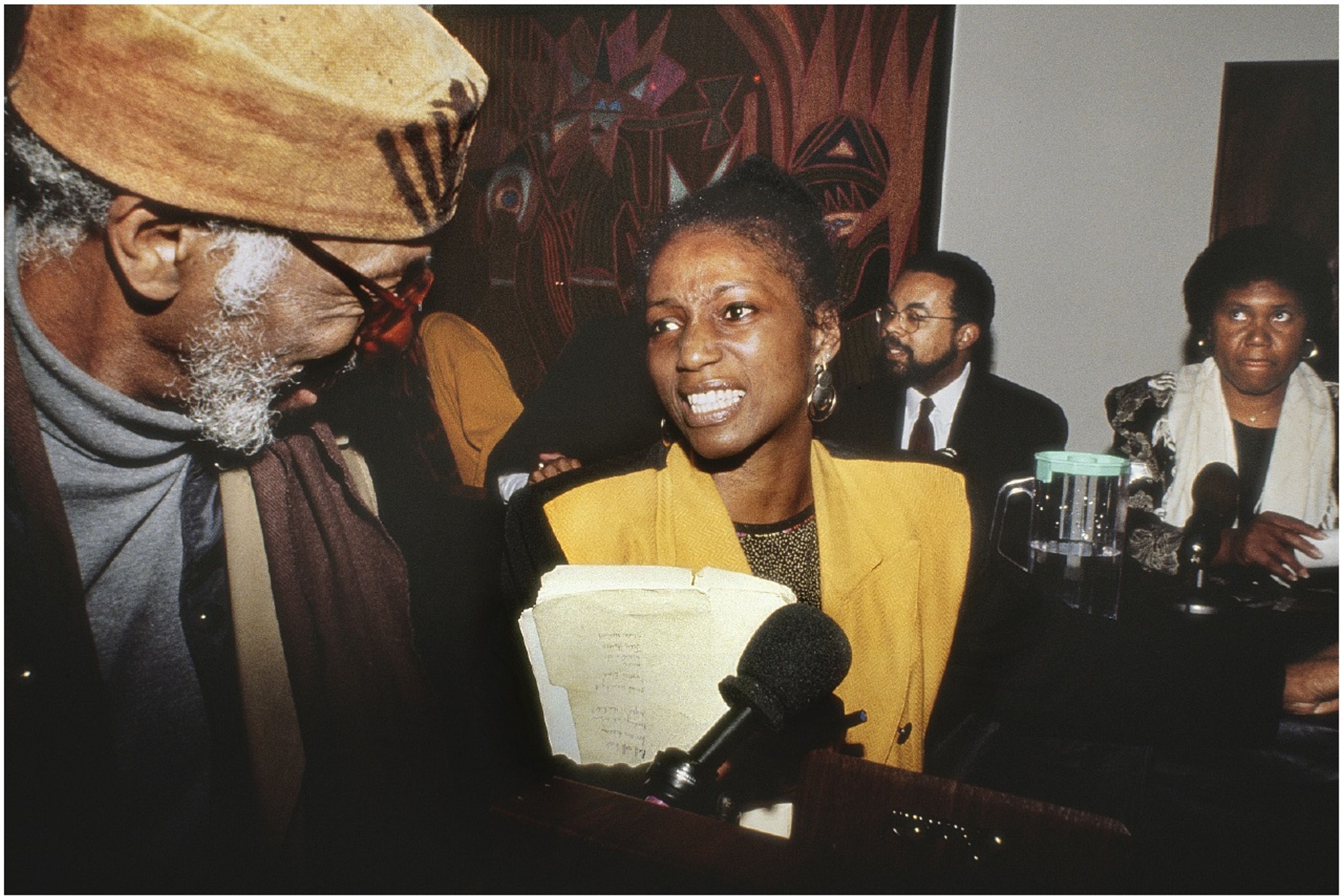 Herb Boyd, Michele Wallace, Henry Louis ‘Skip’ Gates Jr., and Jacqueline Bobo, Black Popular Culture conference, Dia Center for the Arts, New York, 1991