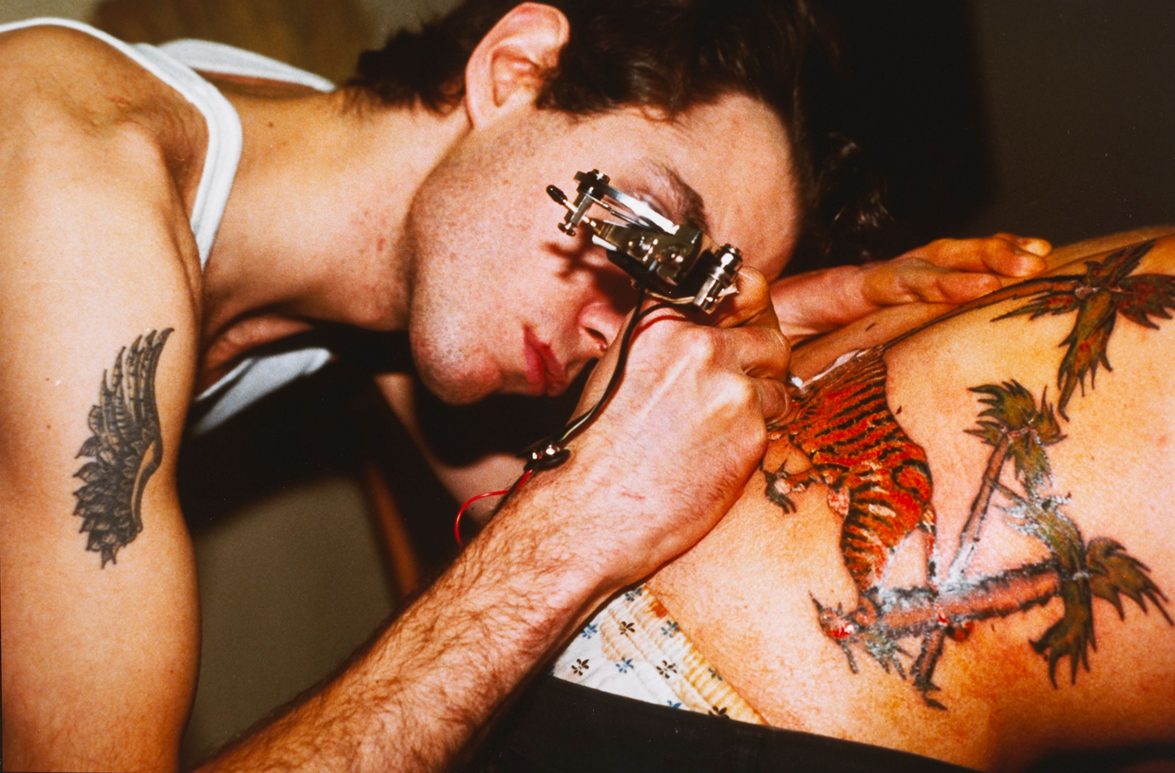Mark tattooing Mark, Boston