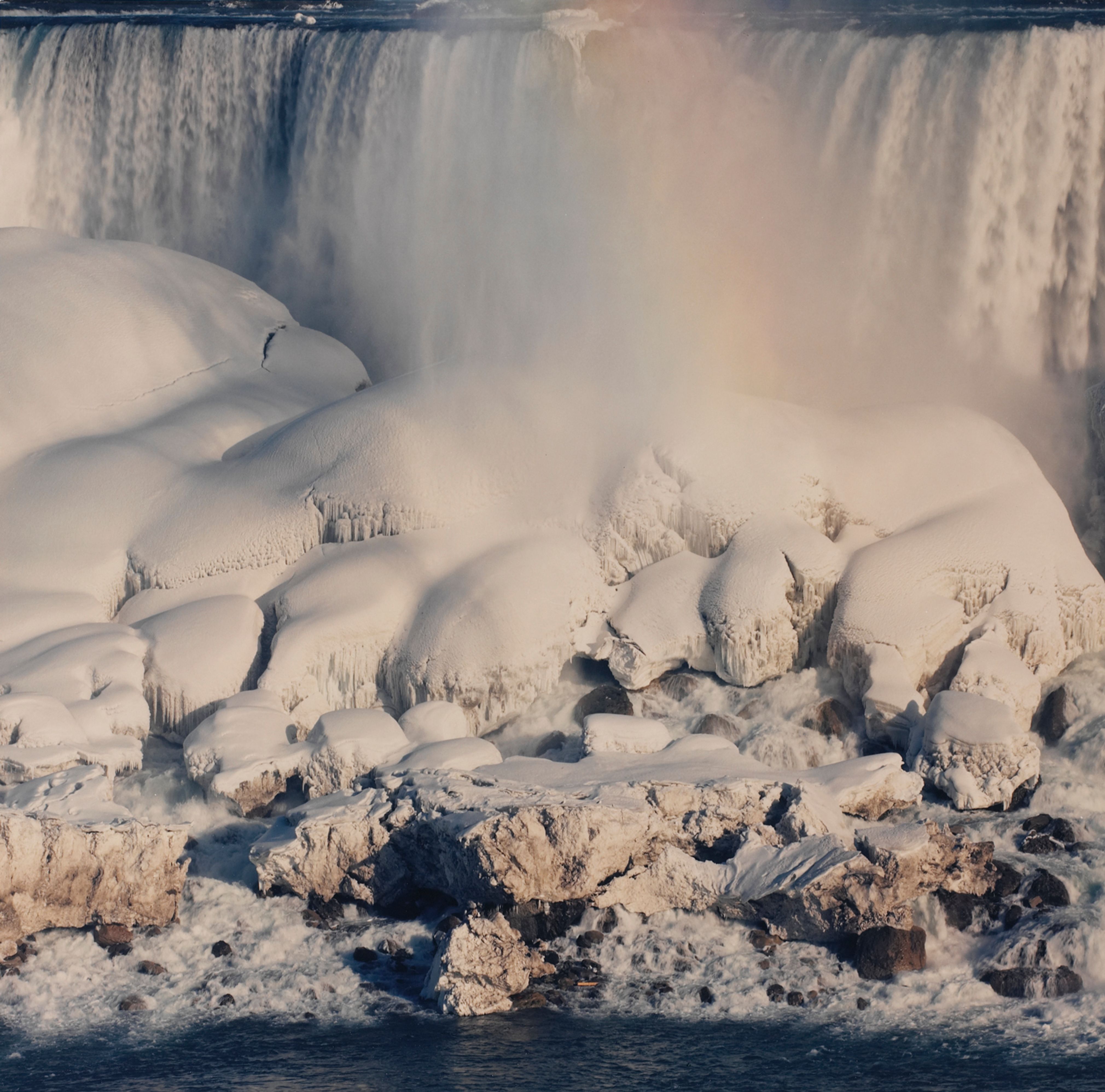 American Falls with Ice and Rainbow